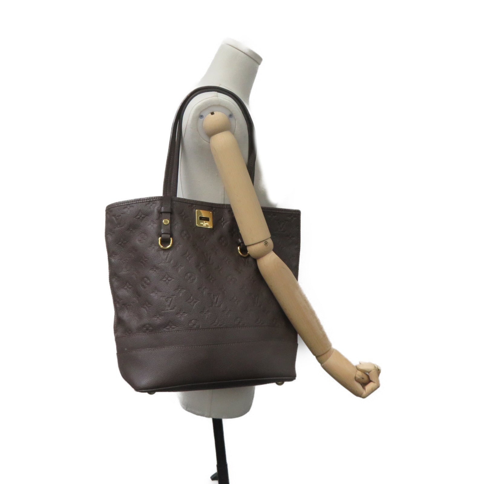 LOUIS VUITTON 【激減優惠】Monogram Empreinte Citadina PM Shoulder Bag金扣肩背袋啡色