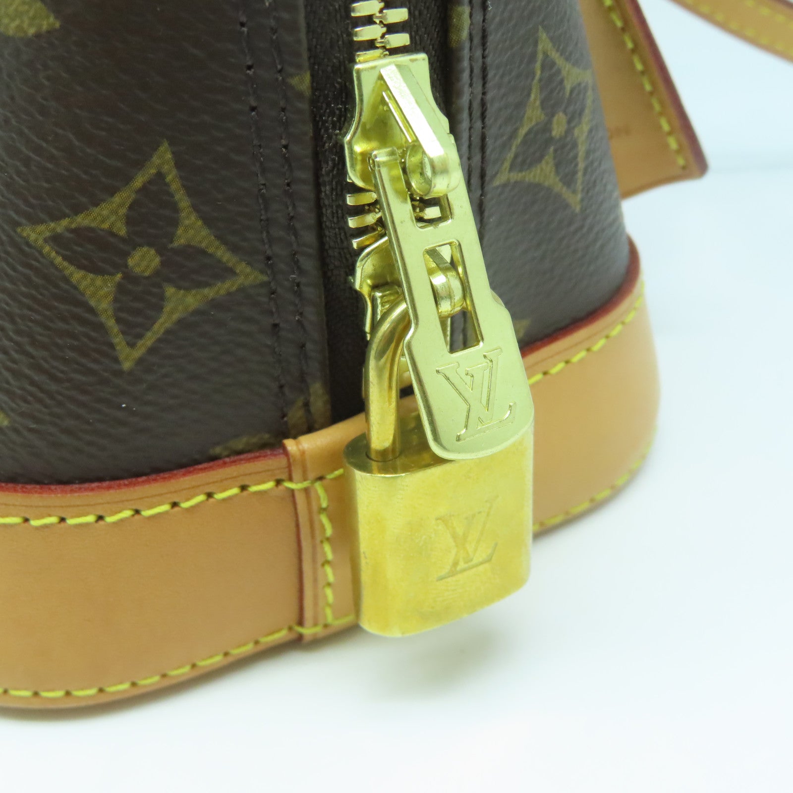 LOUIS VUITTON Monogram Alma BB金扣手挽肩背兩用袋啡色