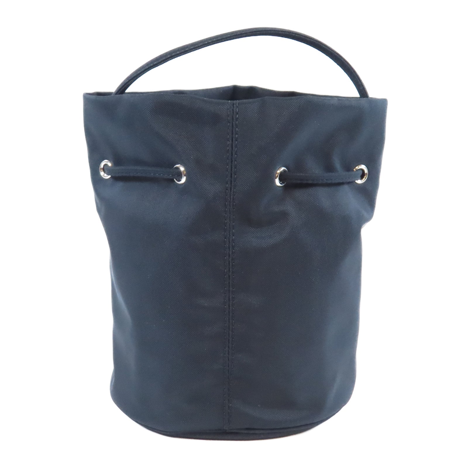 BALENCIAGA 尼龍Wheel Bucket銀扣手挽肩背兩用袋黑色