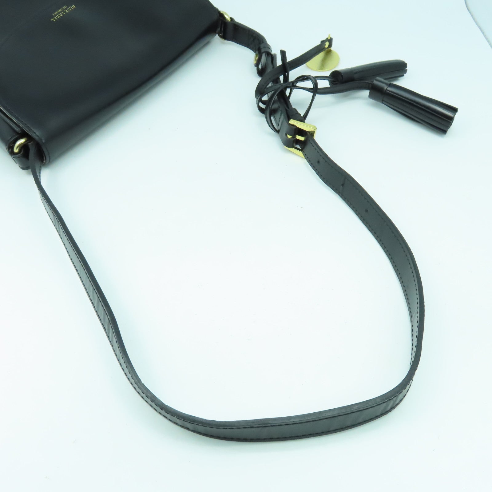 BURBERRY 牛皮皮革Shoulder Bag金扣肩背袋黑色