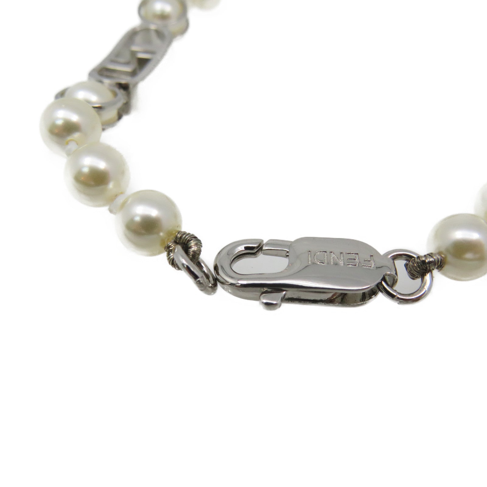 FENDI metal / imitation pearl Fendi o'lock Bracelet bracelet