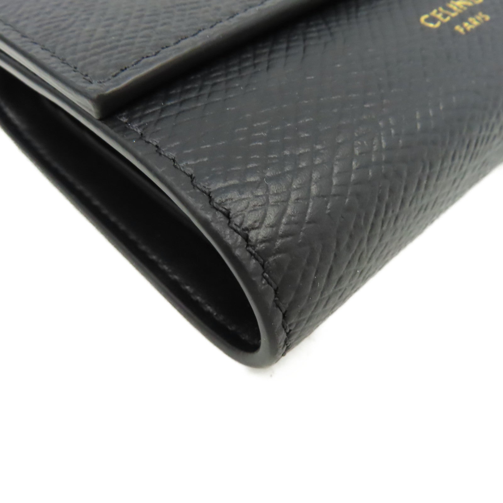 CELINE 牛皮皮革Small Trifold Wallet短錢包黑色