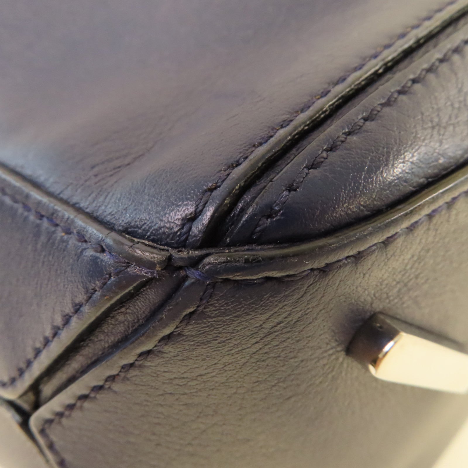 LOEWE 牛皮皮革Puzzle 2Way Shoulder Bag手挽肩背兩用袋藍色