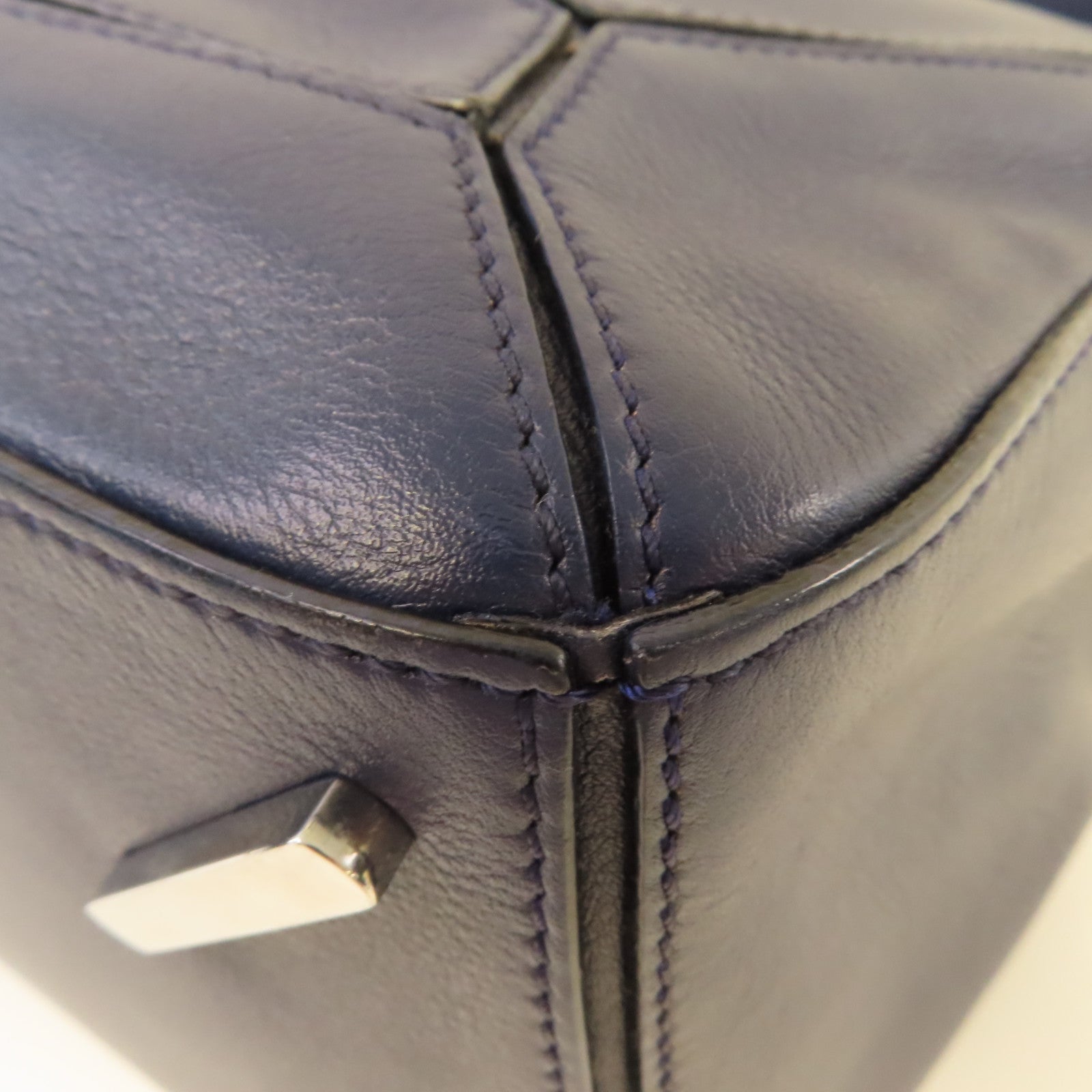 LOEWE 牛皮皮革Puzzle 2Way Shoulder Bag手挽肩背兩用袋藍色