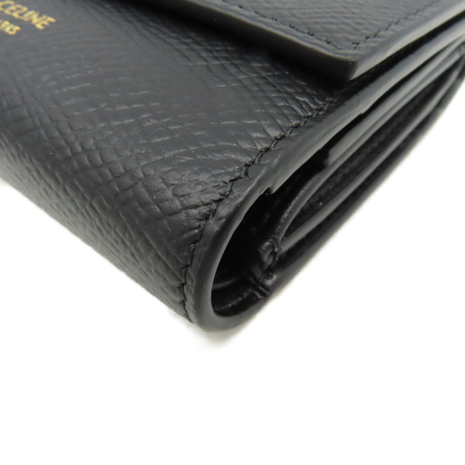 CELINE 牛皮皮革Small Trifold Wallet短錢包黑色