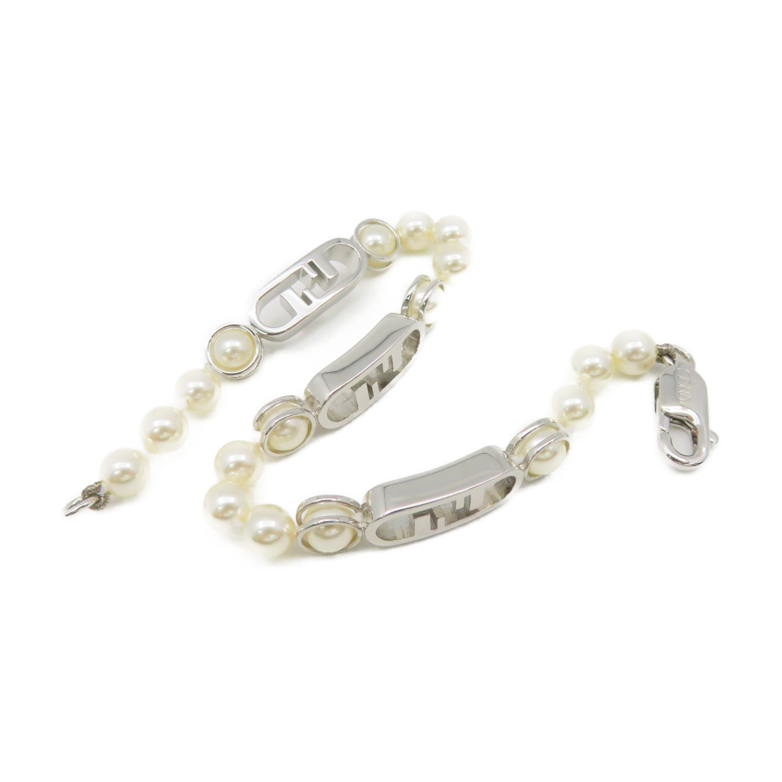 FENDI metal / imitation pearl Fendi o'lock Bracelet bracelet