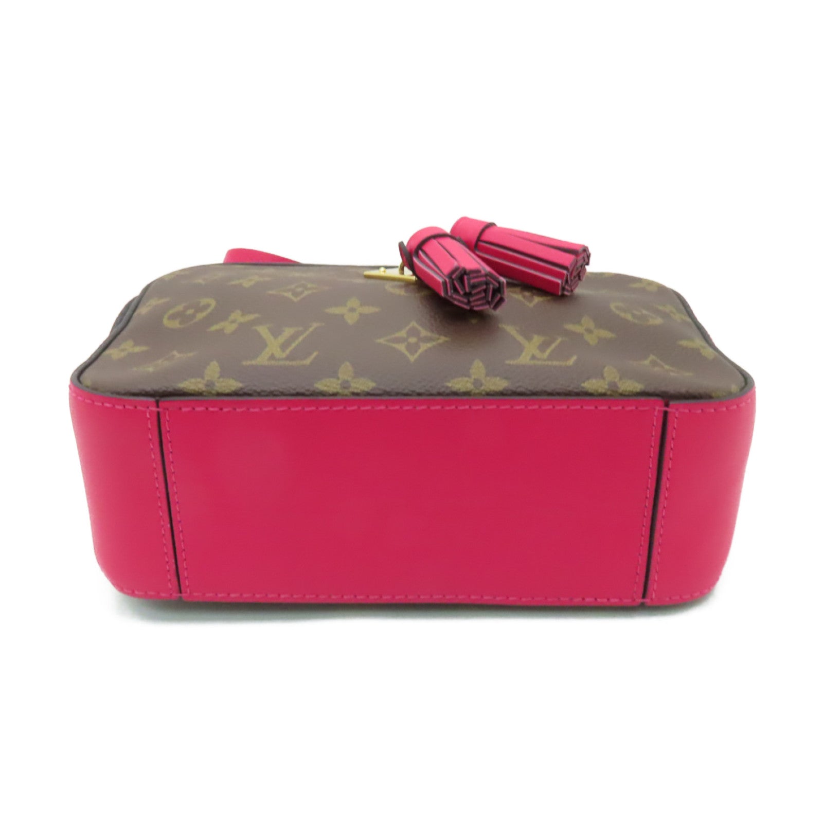 LOUIS VUITTON Monogram Saintonge金扣手挽肩背兩用袋粉紅色