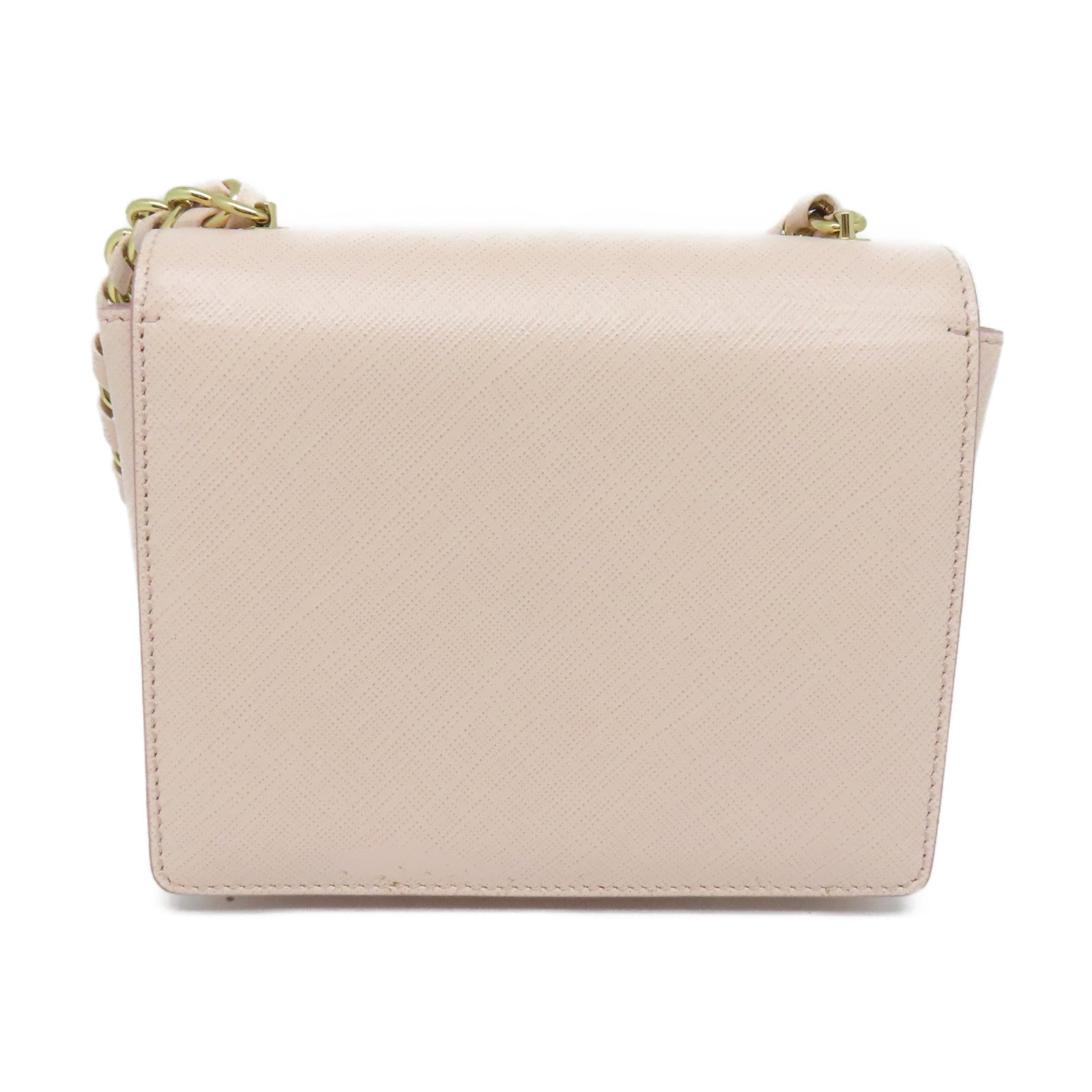 Salvatore Ferragamo 牛皮皮革Chain Shoulder金扣链带肩背袋粉红色