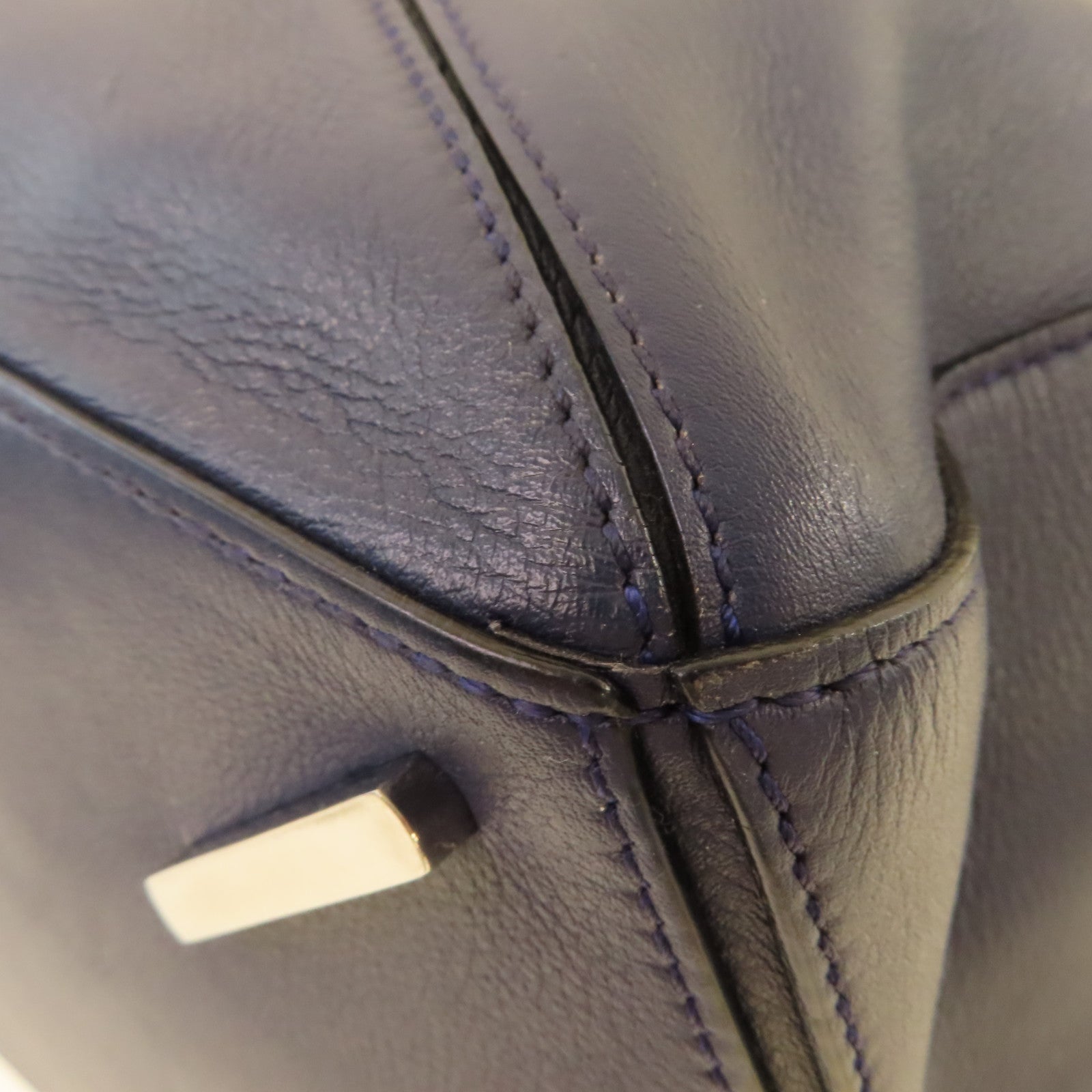 LOEWE 牛皮皮革Puzzle 2Way Shoulder Bag手挽肩背兩用袋藍色