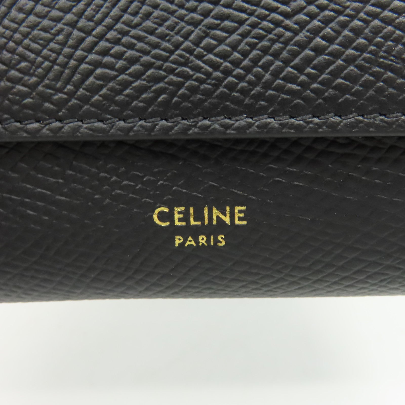 CELINE 牛皮皮革Small Trifold Wallet短錢包黑色