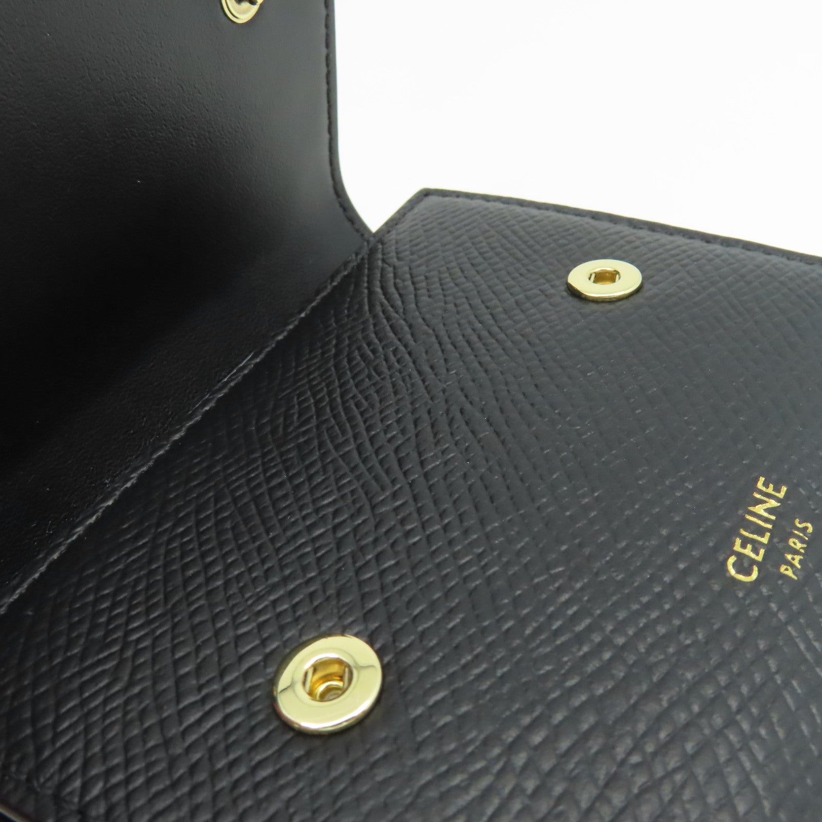 CELINE 牛皮皮革Small Trifold Wallet短錢包黑色