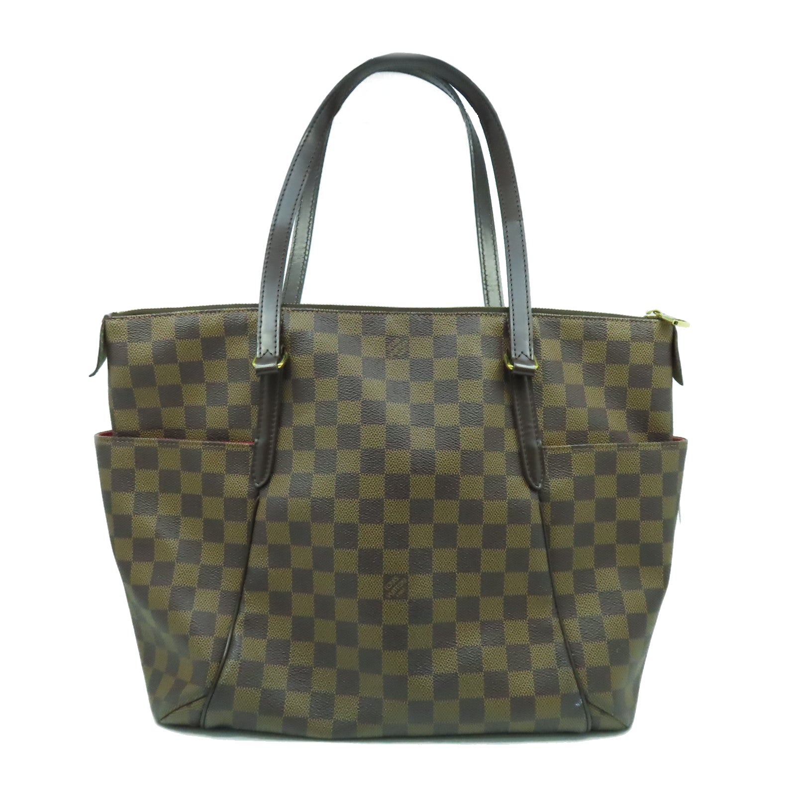 LOUIS VUITTON Damier Ebene Totally MM金扣肩背袋啡色