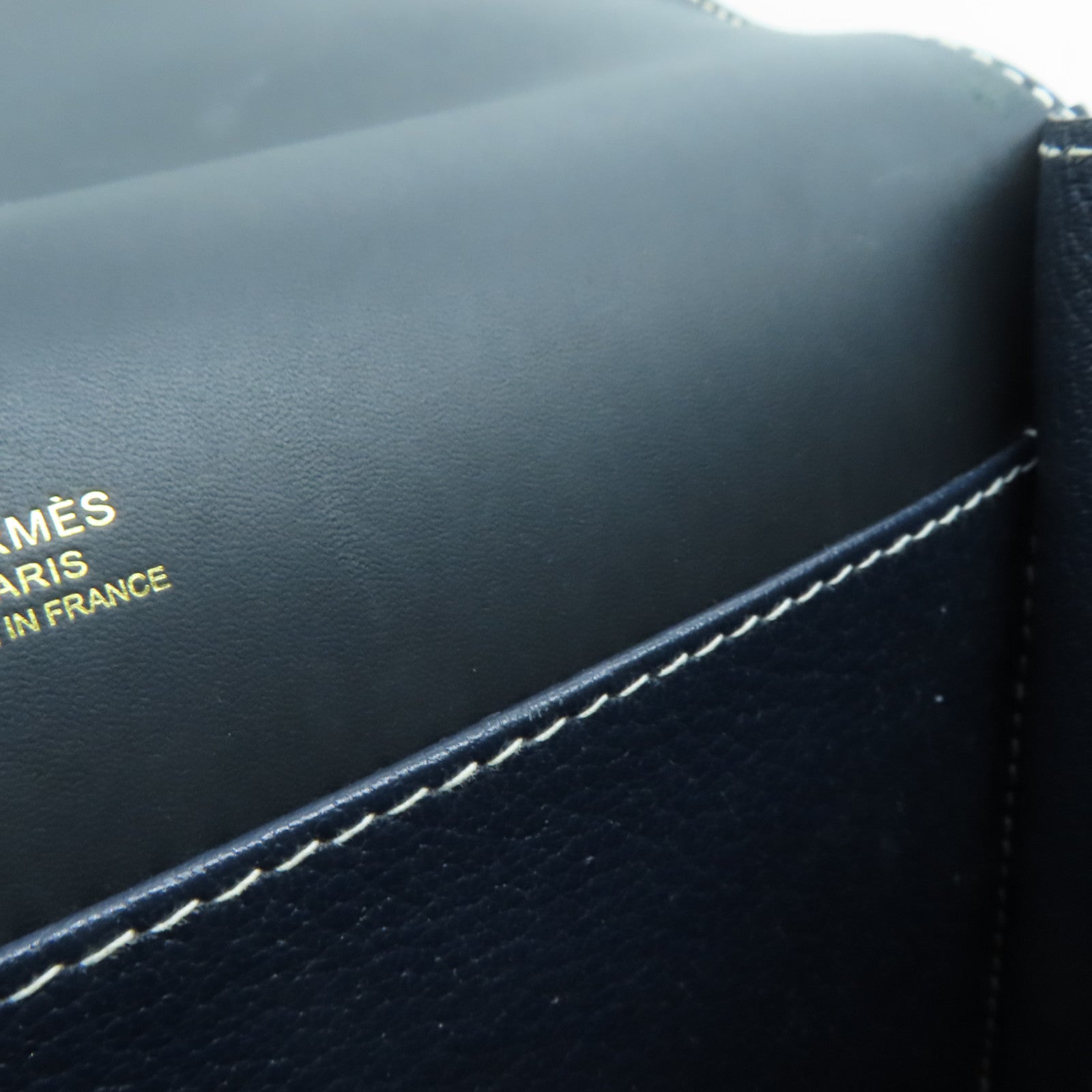HERMES Sombrero皮革Roulis 23金扣肩背袋黑色