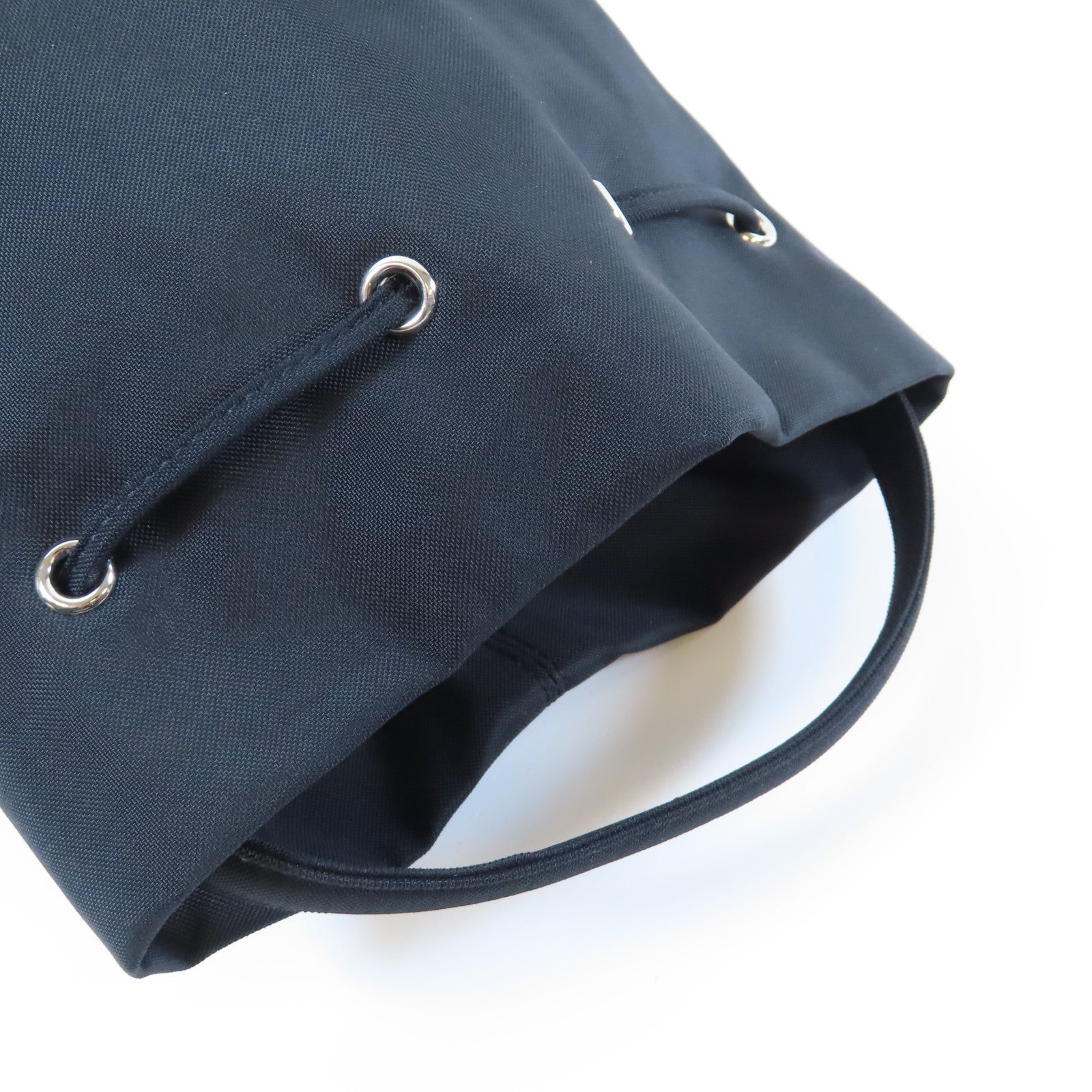 BALENCIAGA 尼龍Wheel Bucket銀扣手挽肩背兩用袋黑色