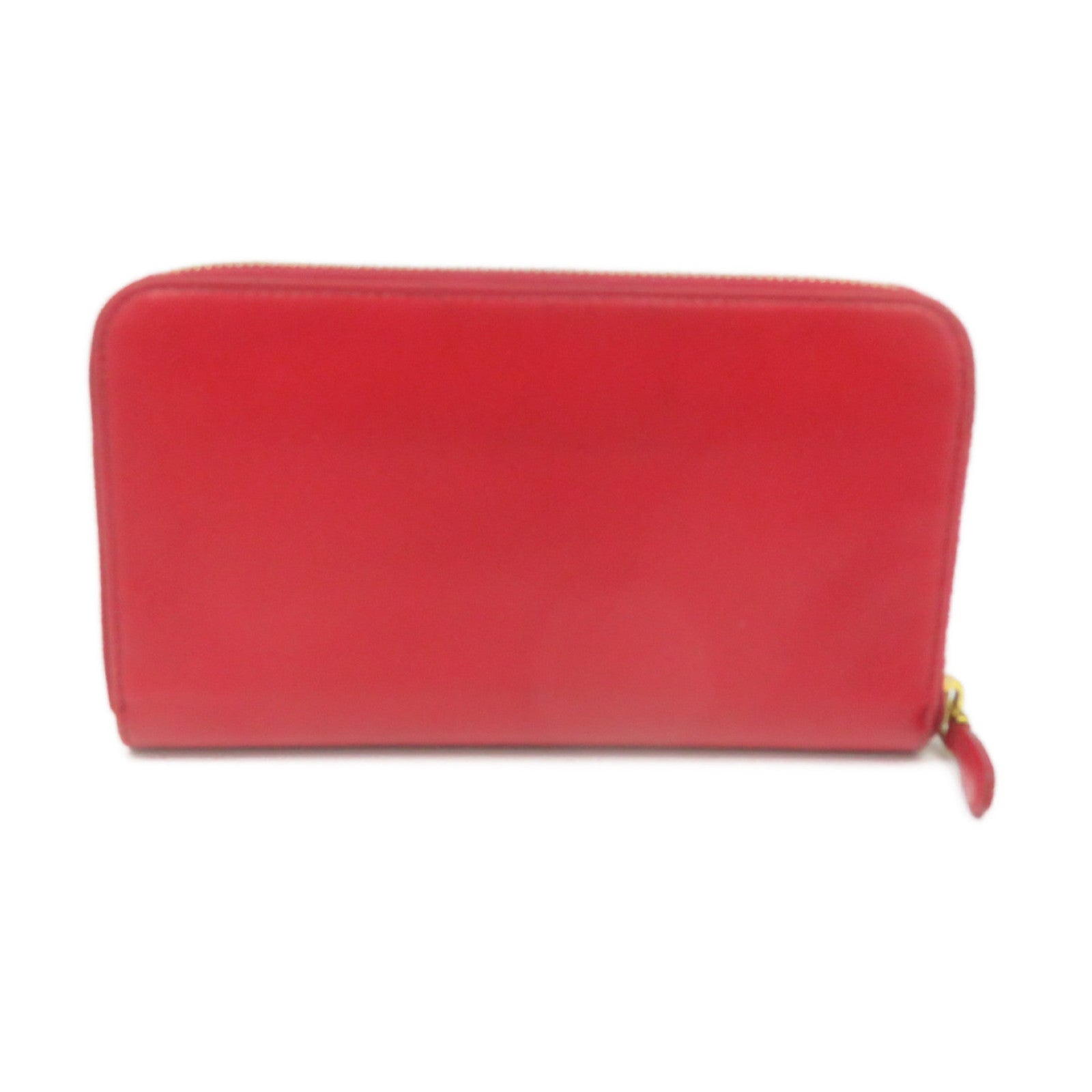 PRADA Saffiano皮革Long Zipper wallet拉链长钱包红色