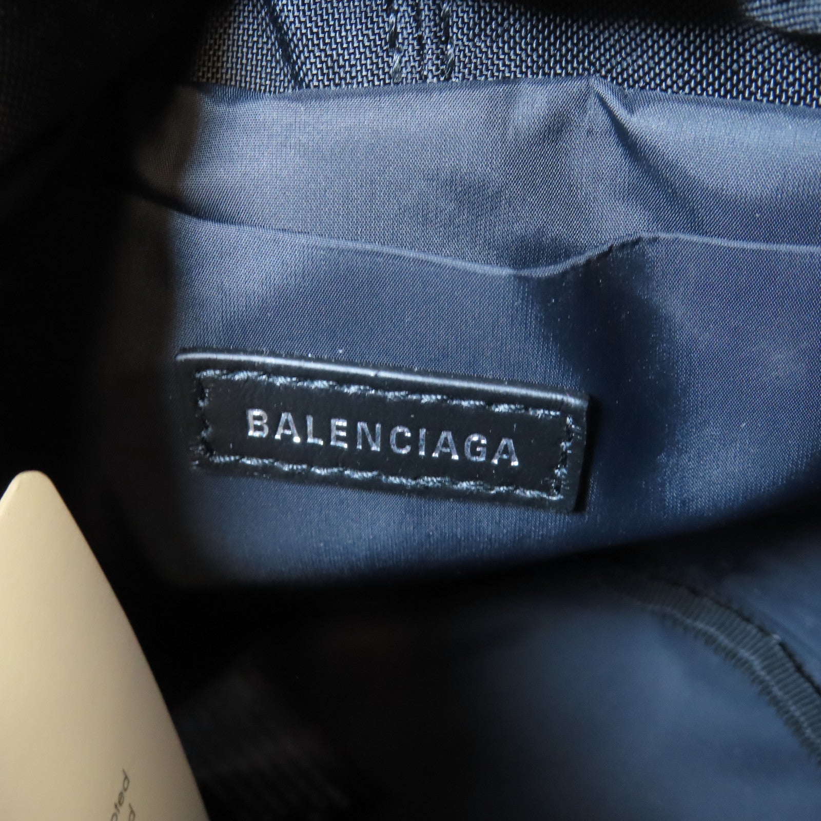 BALENCIAGA 尼龍Wheel Bucket銀扣手挽肩背兩用袋黑色
