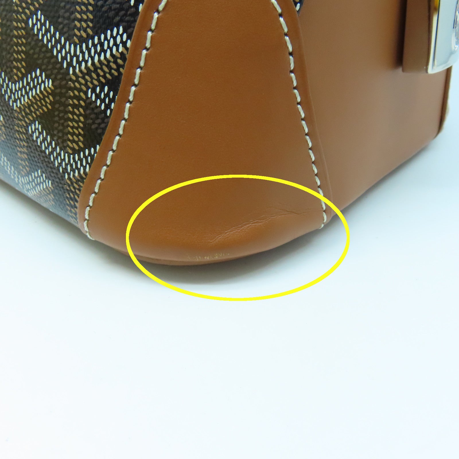 GOYARD 涂层帆布Vendome银扣手挽袋黑色/啡色