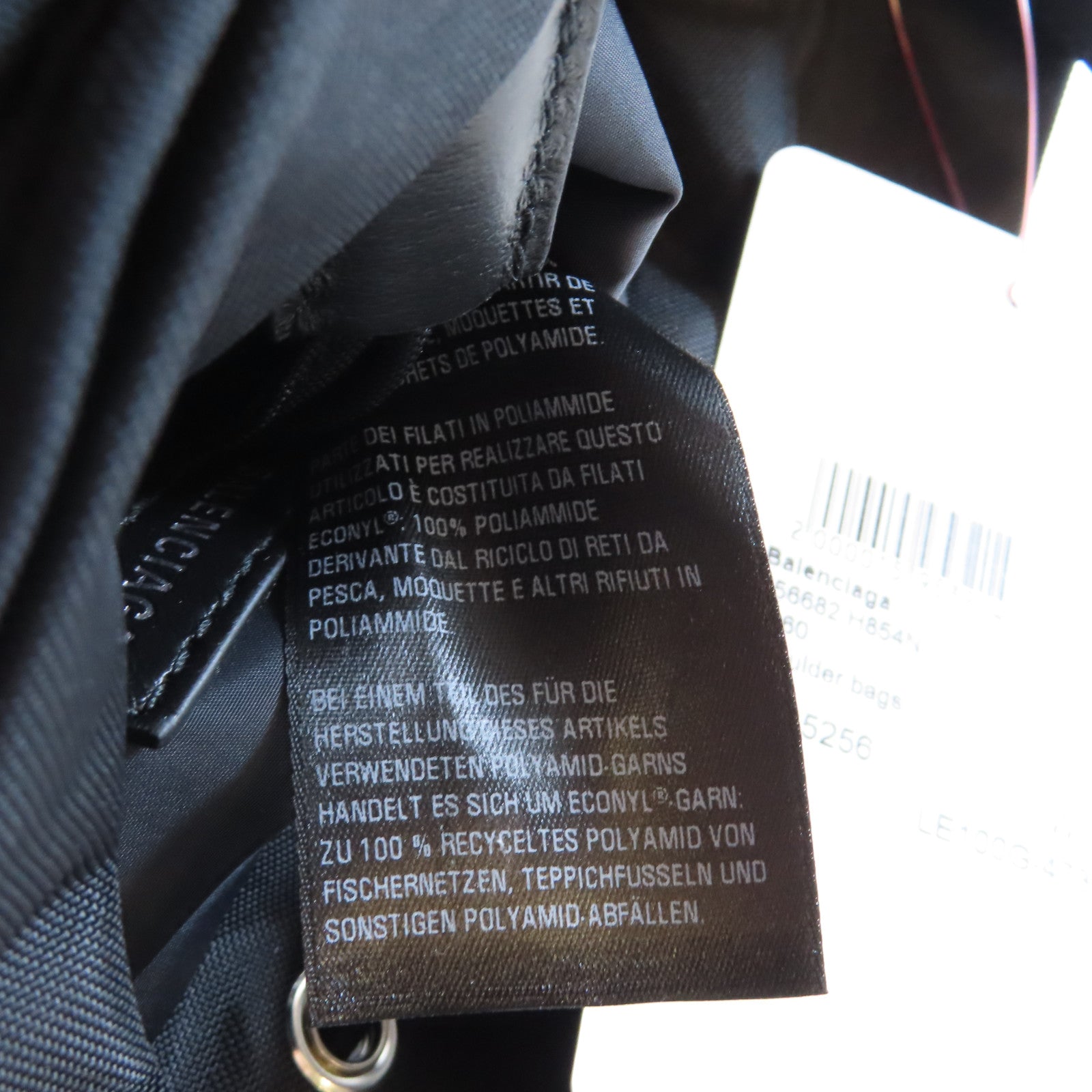 BALENCIAGA 尼龍Wheel Bucket銀扣手挽肩背兩用袋黑色