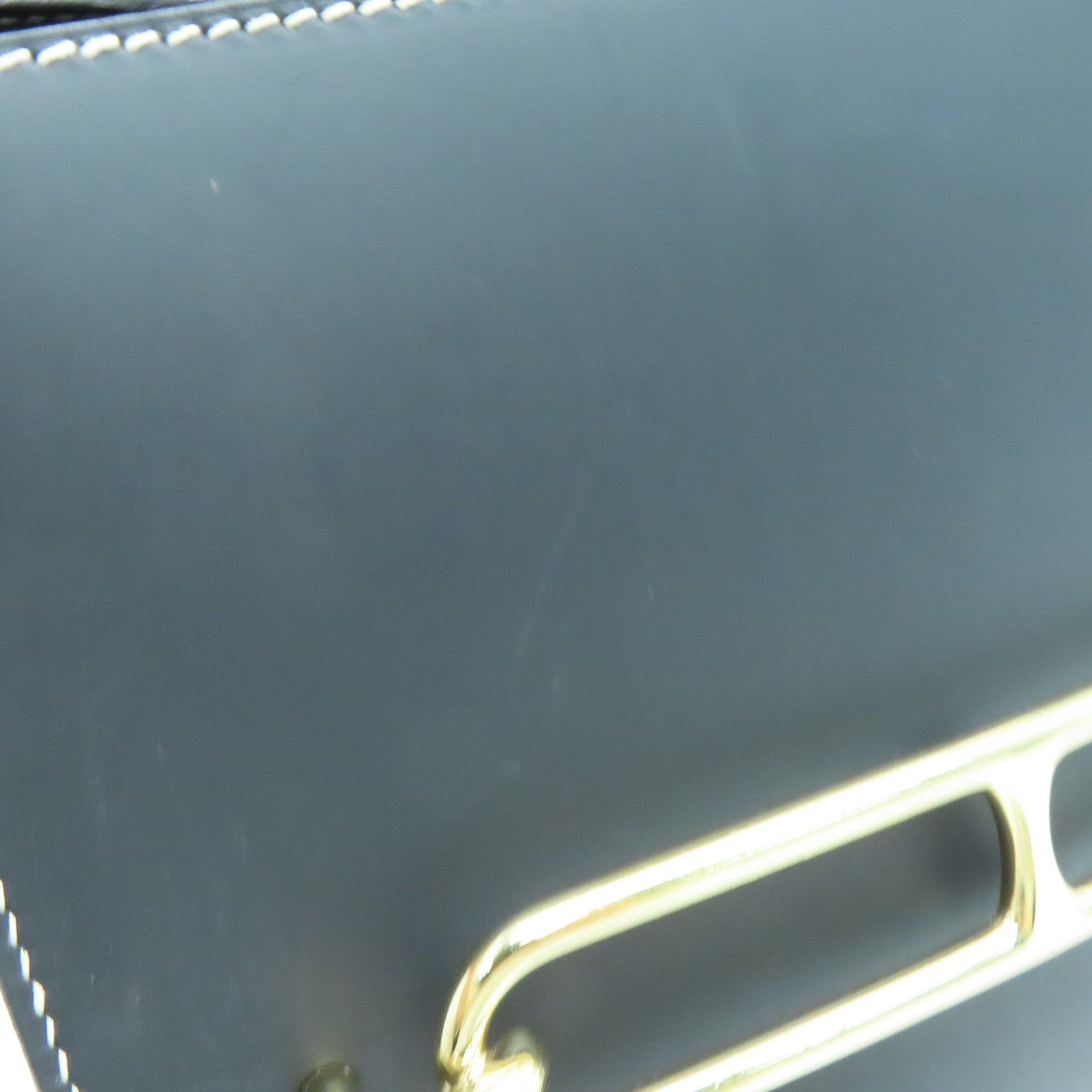 HERMES Sombrero皮革Roulis 23金扣肩背袋黑色