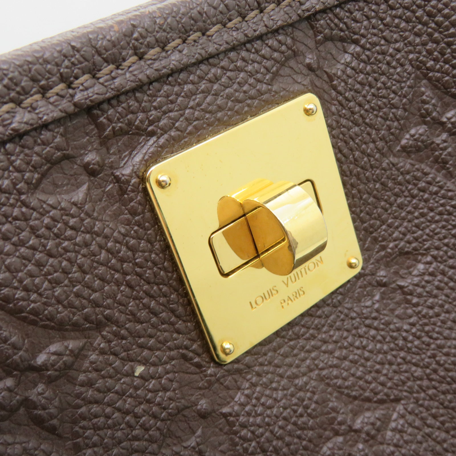 LOUIS VUITTON 【激減優惠】Monogram Empreinte Citadina PM Shoulder Bag金扣肩背袋啡色