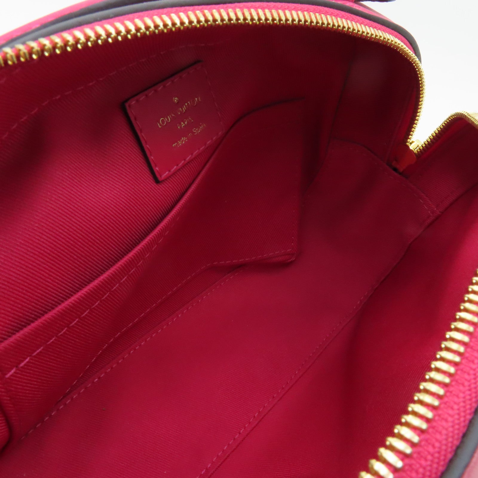 LOUIS VUITTON Monogram Saintonge金扣手挽肩背兩用袋粉紅色