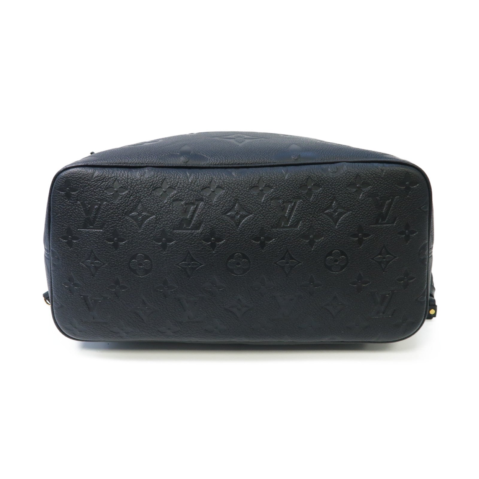 LOUIS VUITTON Monogram Empreinte Neverfull MM金扣手挽袋黒色