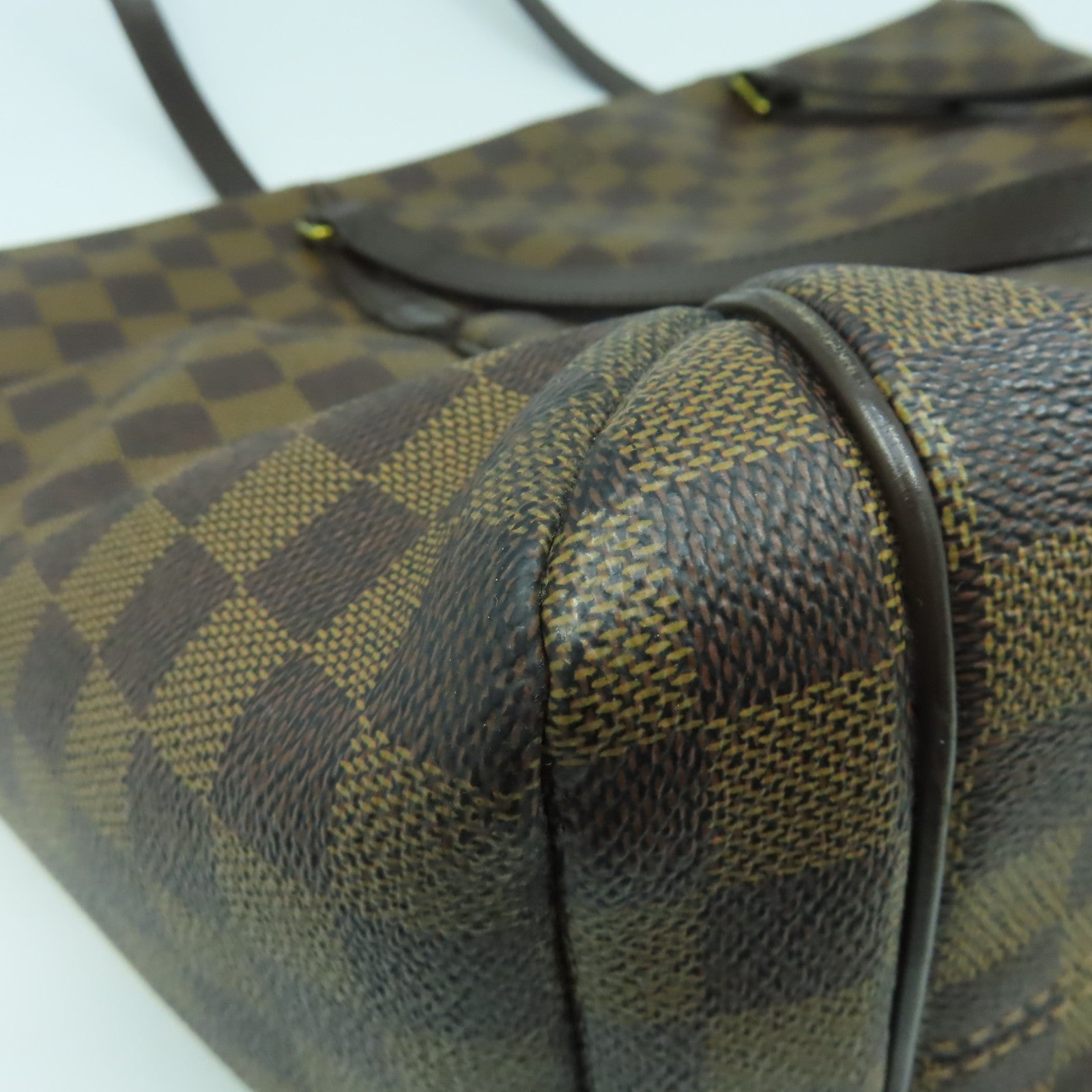 LOUIS VUITTON Damier Ebene Totally MM金扣肩背袋啡色