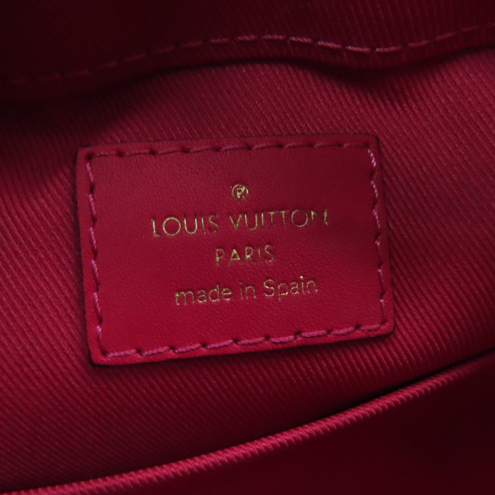 LOUIS VUITTON Monogram Saintonge金扣手挽肩背兩用袋粉紅色
