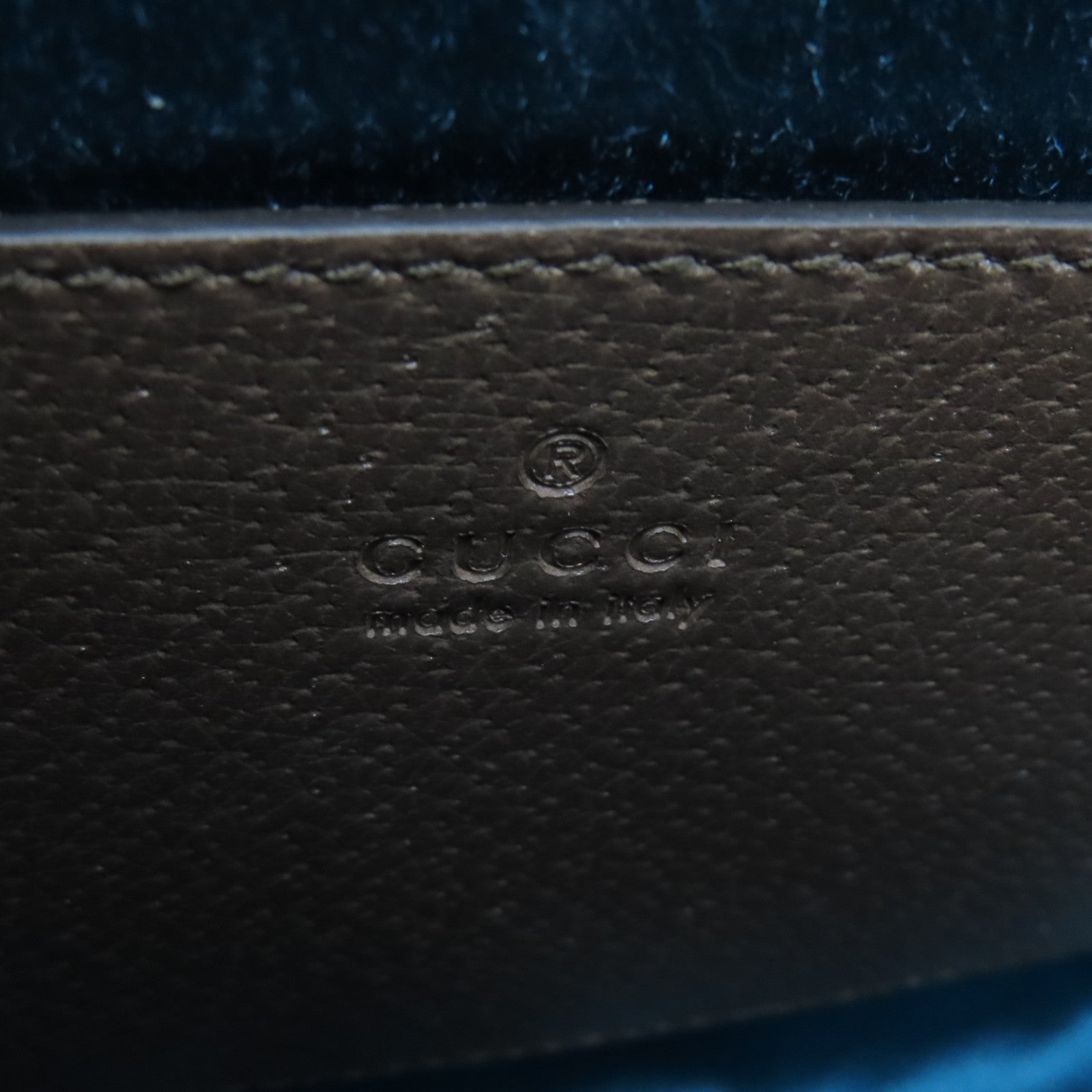 GUCCI 涂层帆布Ophidia GG金扣链带肩背袋啡色