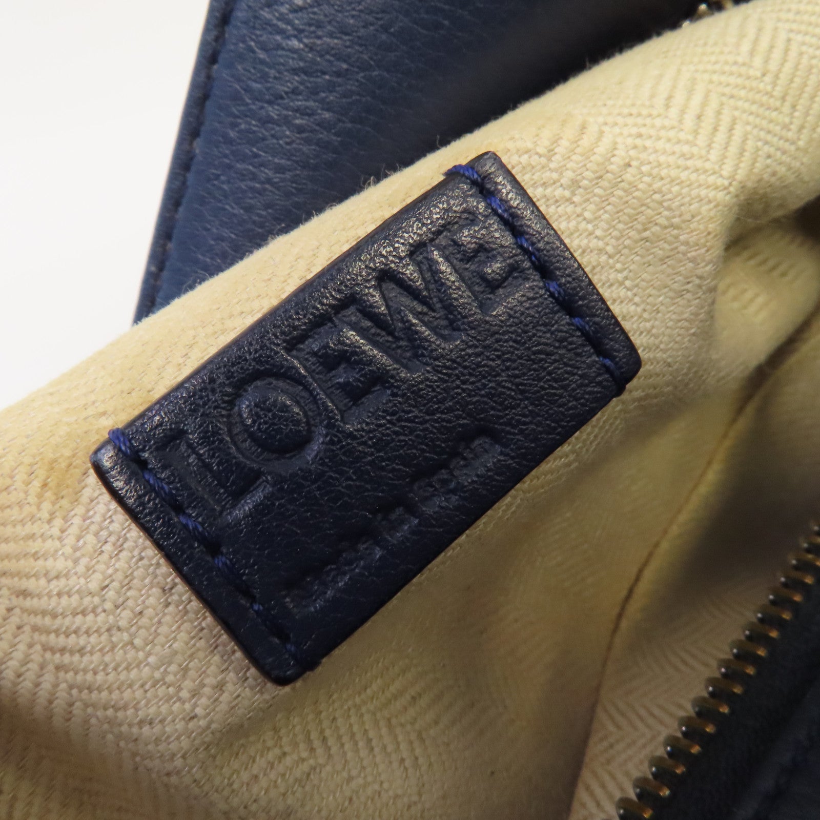 LOEWE 牛皮皮革Puzzle 2Way Shoulder Bag手挽肩背兩用袋藍色