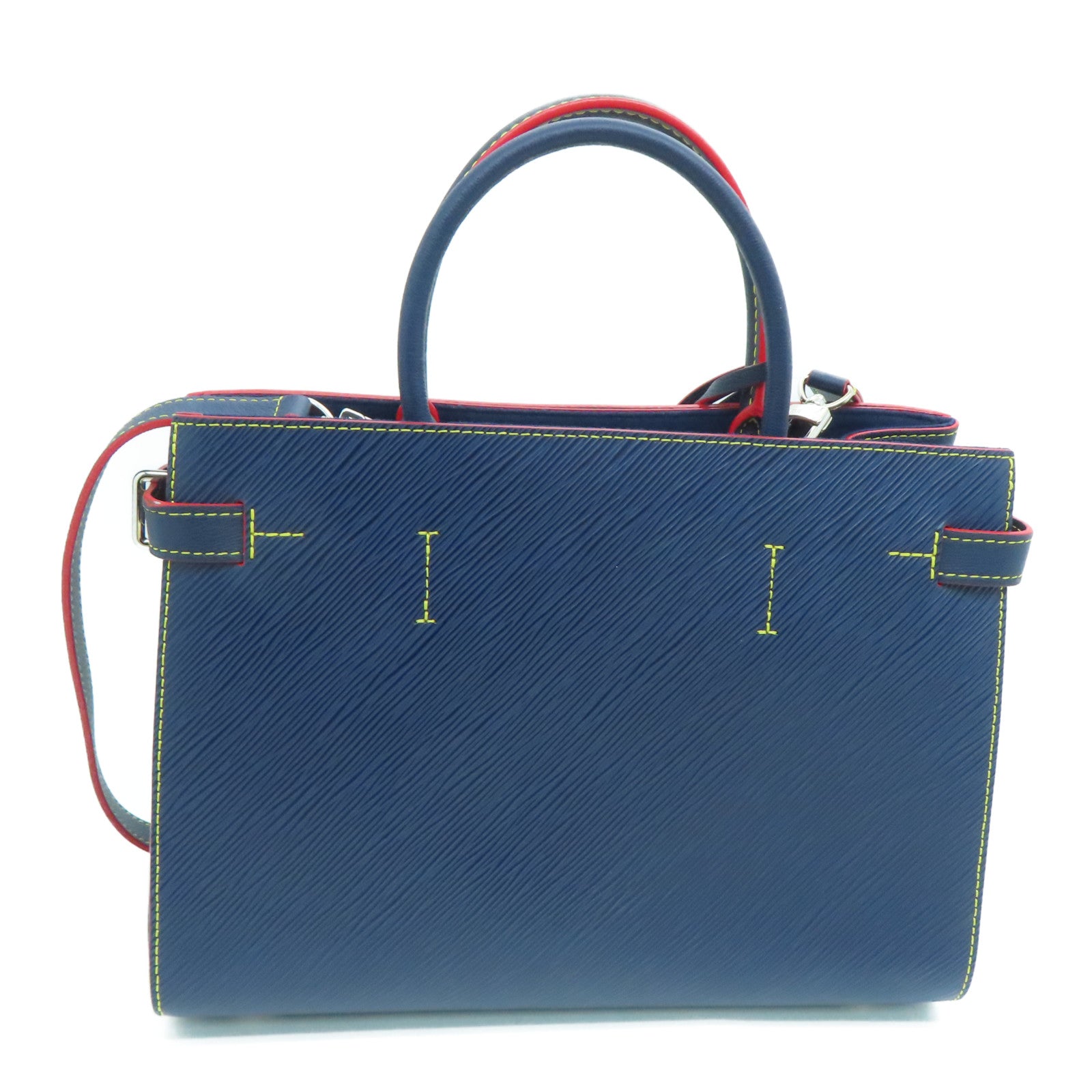 LOUIS VUITTON Epi Twist銀扣手挽肩背兩用袋藍色
