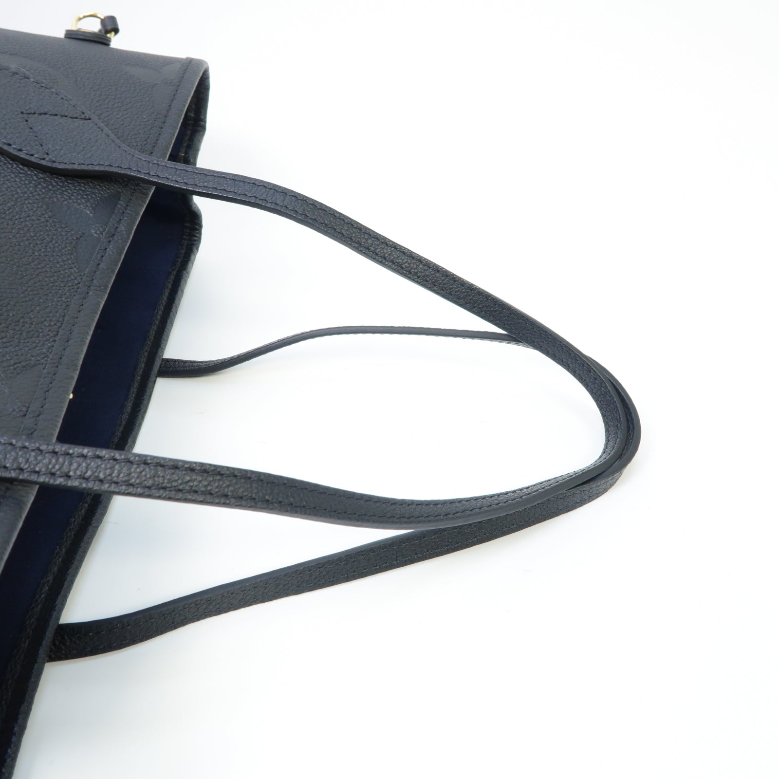LOUIS VUITTON Monogram Empreinte Neverfull MM金扣手挽袋黒色