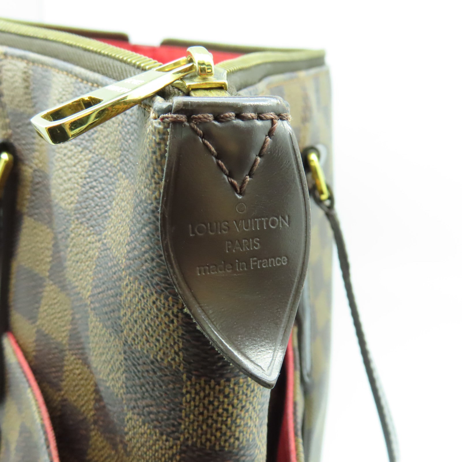 LOUIS VUITTON Damier Ebene Totally MM金扣肩背袋啡色