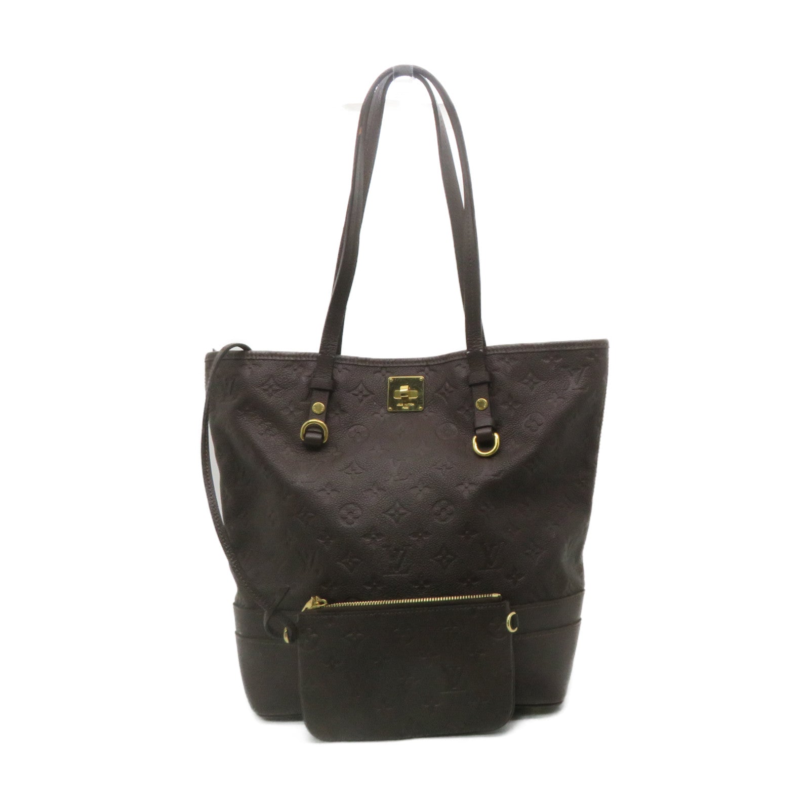 LOUIS VUITTON 【激減優惠】Monogram Empreinte Citadina PM Shoulder Bag金扣肩背袋啡色