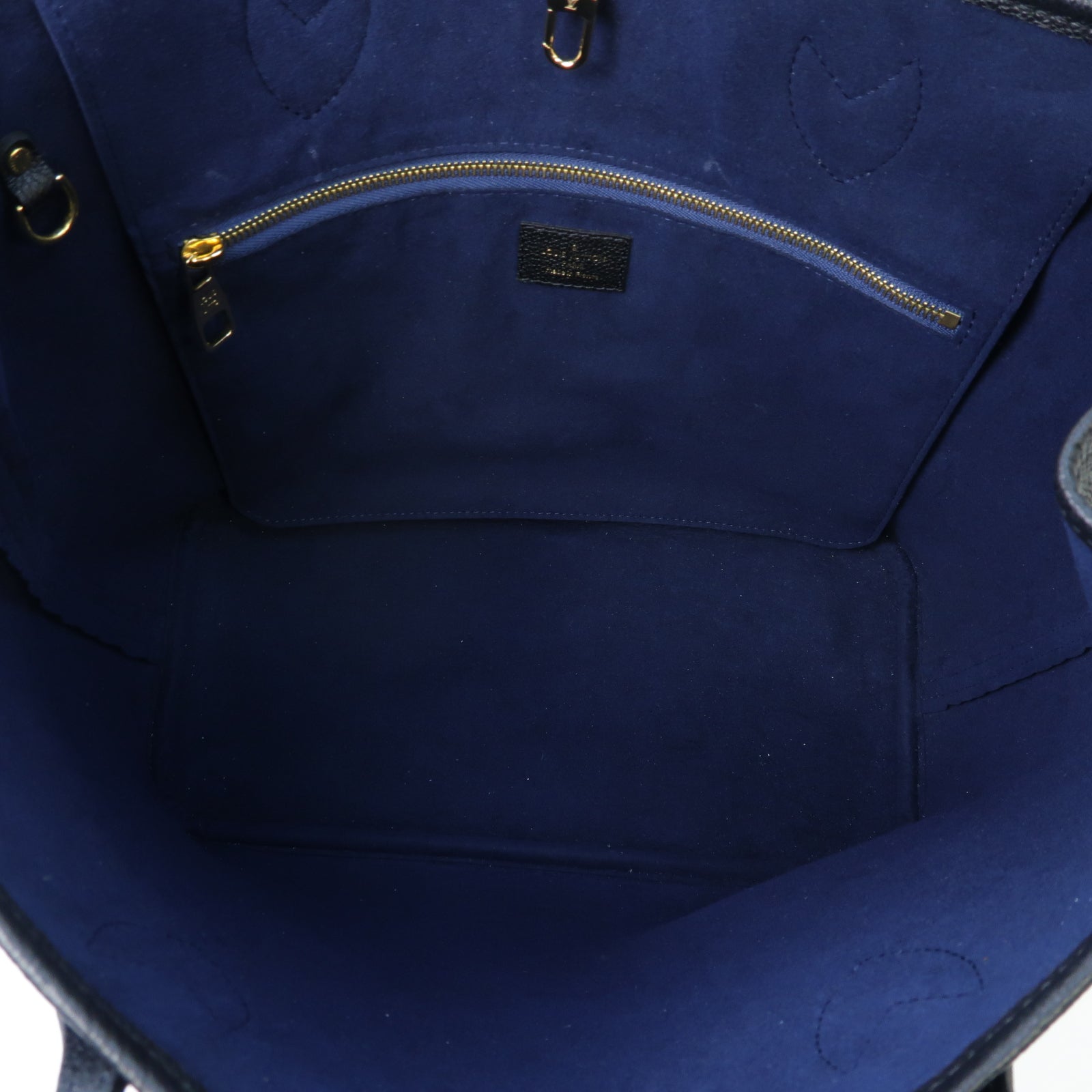 LOUIS VUITTON Monogram Empreinte Neverfull MM金扣手挽袋黒色