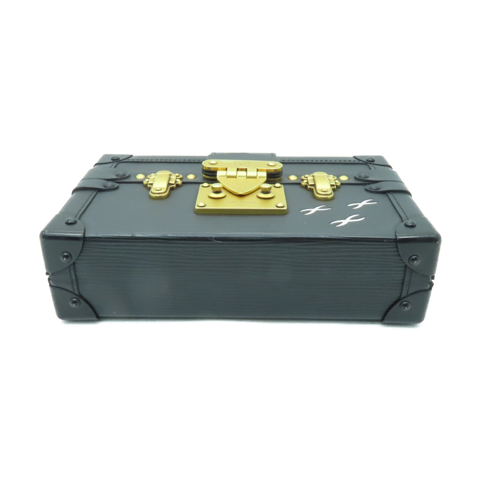 LOUIS VUITTON Epi Petite Malle金扣肩背袋黒色