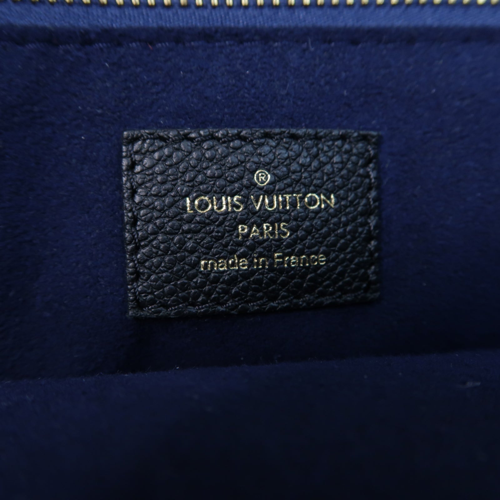 LOUIS VUITTON Monogram Empreinte Neverfull MM金扣手挽袋黒色