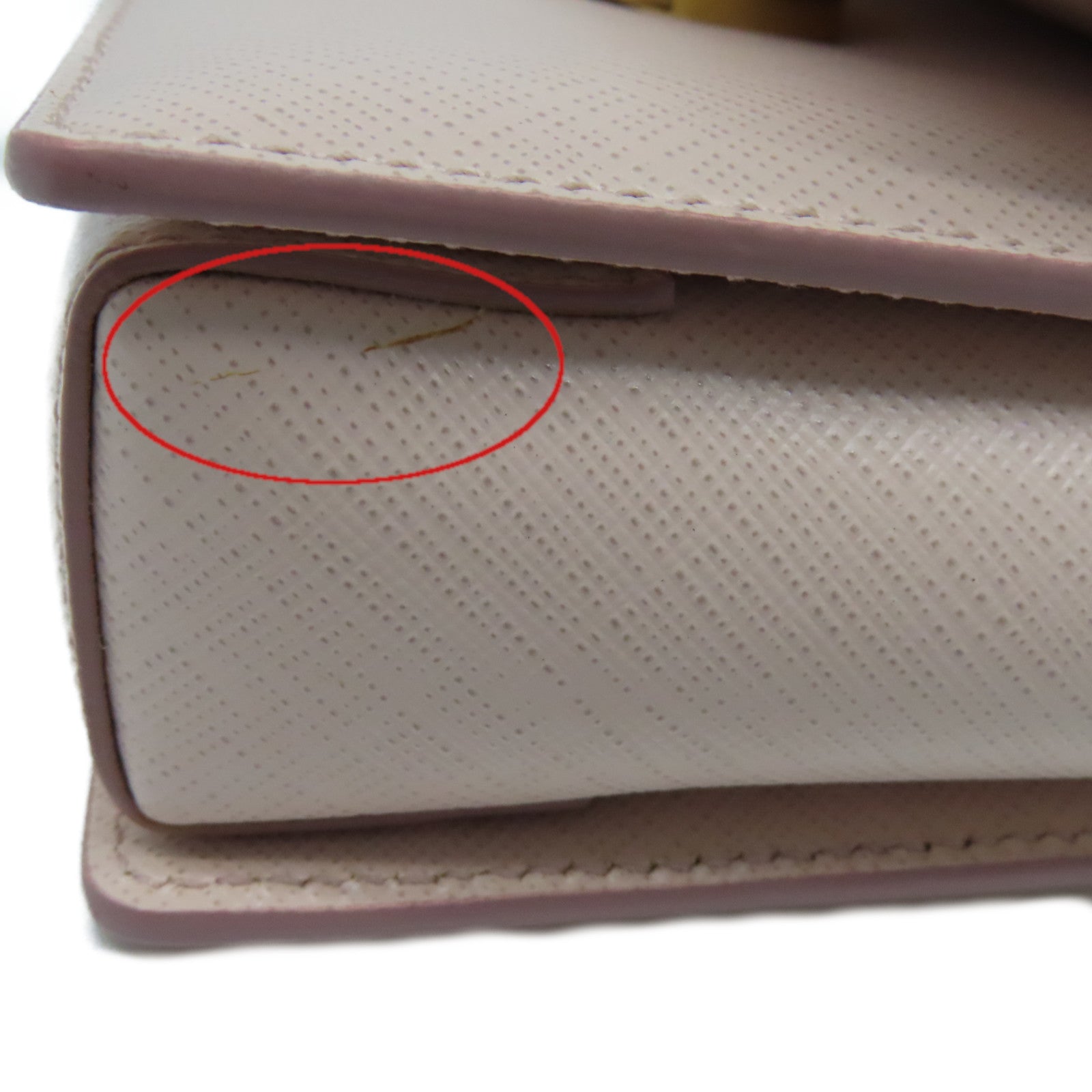 Salvatore Ferragamo 牛皮皮革Chain Shoulder金扣链带肩背袋粉红色