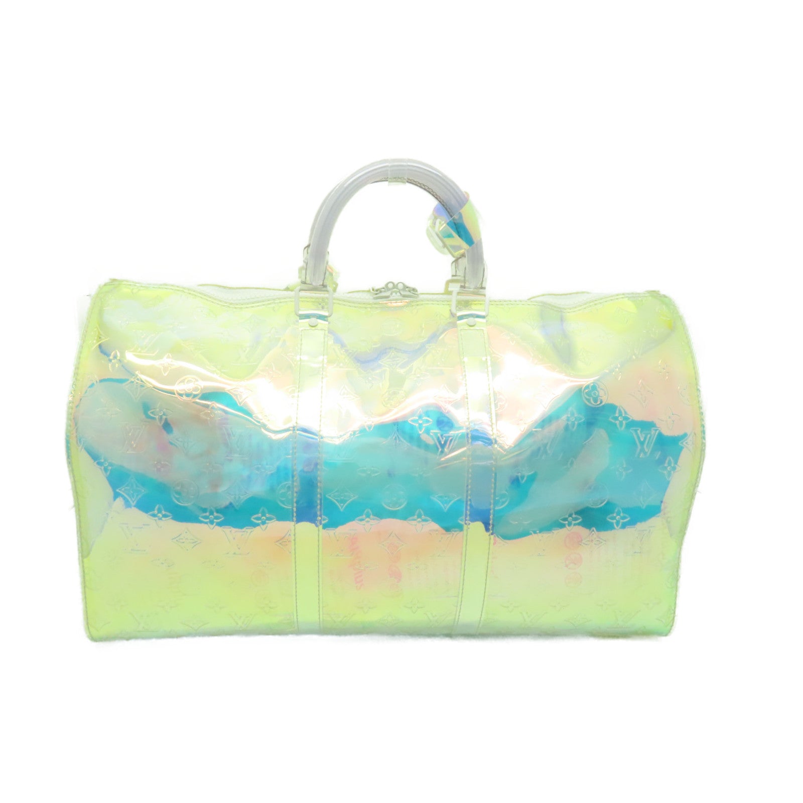 LOUIS VUITTON 【激減優惠】Monogram Prism Keepall 50 Bandouliere金扣波士頓包虹彩色