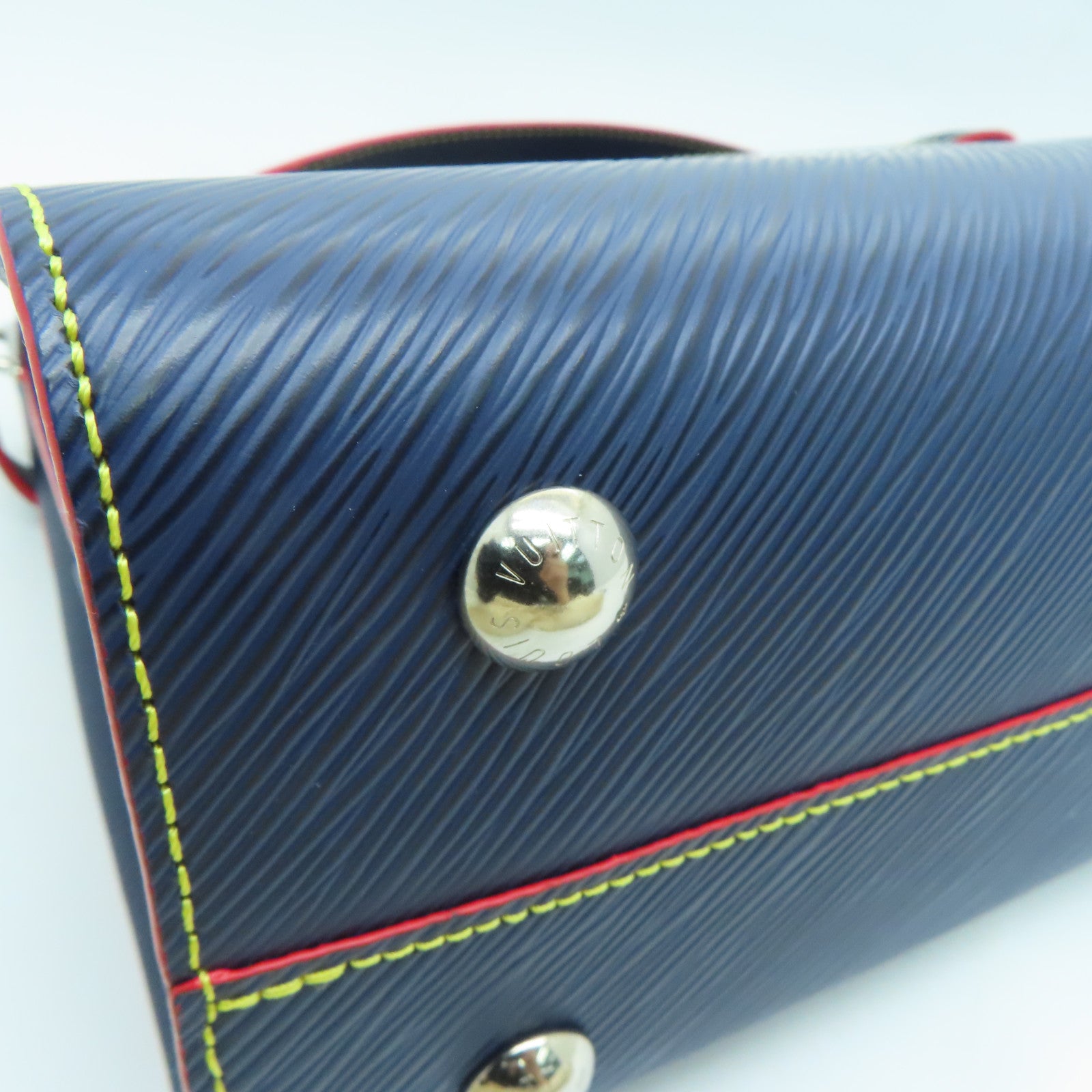 LOUIS VUITTON Epi Twist銀扣手挽肩背兩用袋藍色