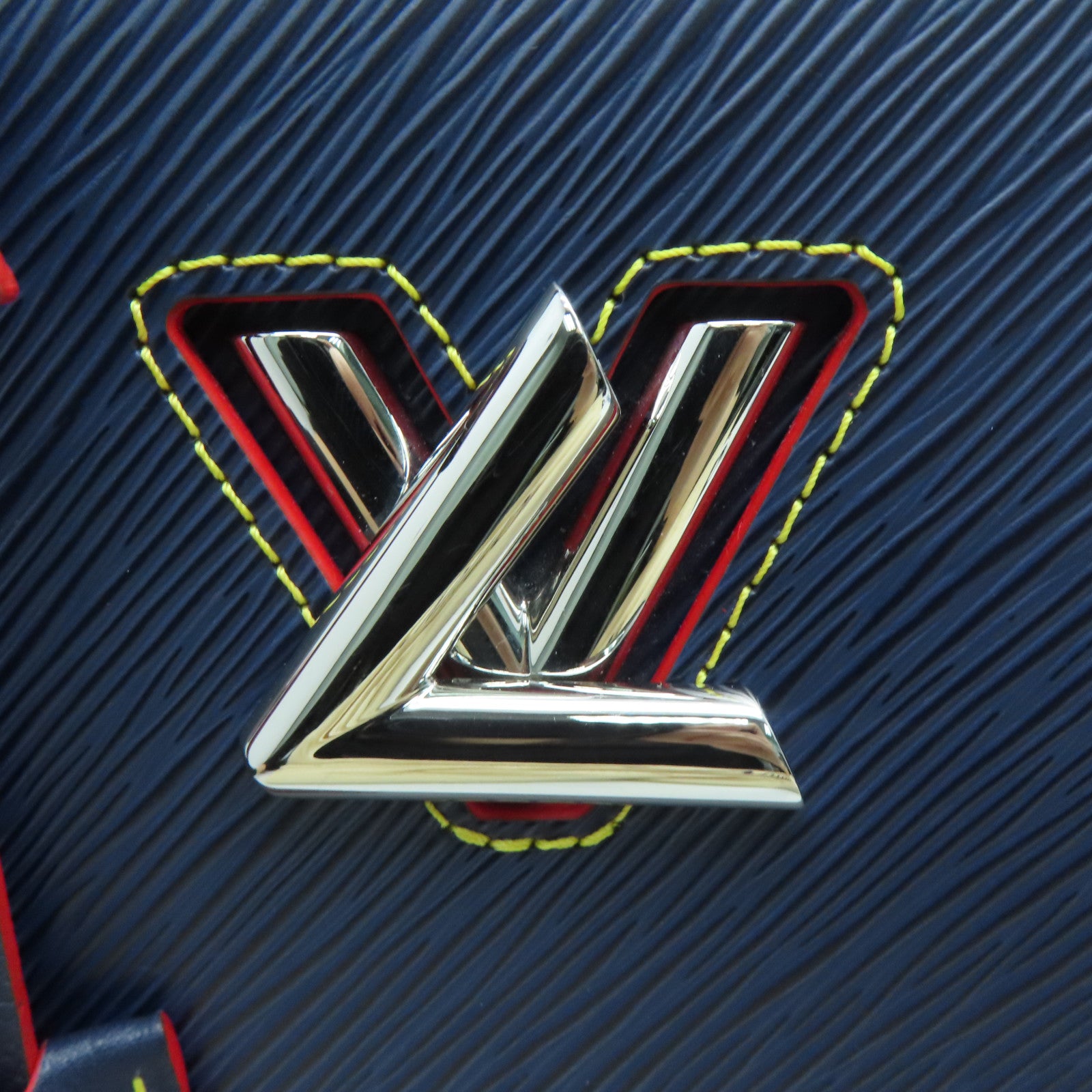 LOUIS VUITTON Epi Twist銀扣手挽肩背兩用袋藍色