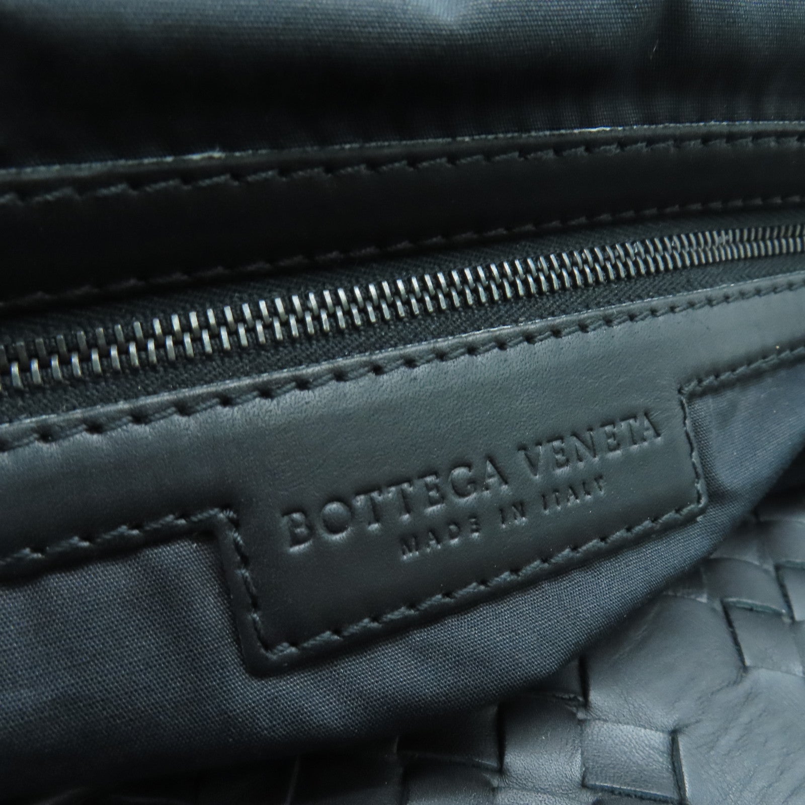 BOTTEGA VENETA Cowhide Leather Boston Bag Handle Bag Black