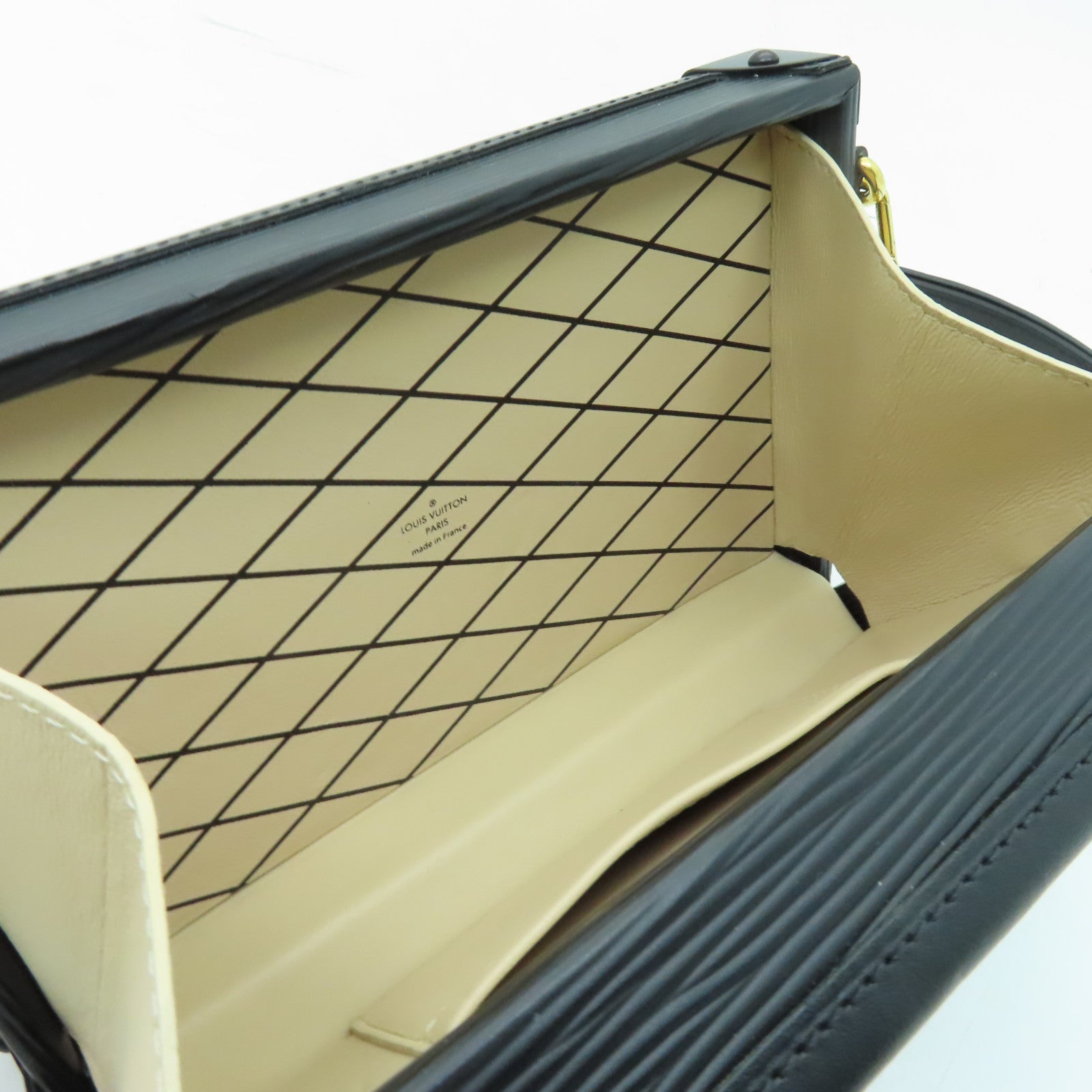 LOUIS VUITTON Epi Petite Malle金扣肩背袋黒色