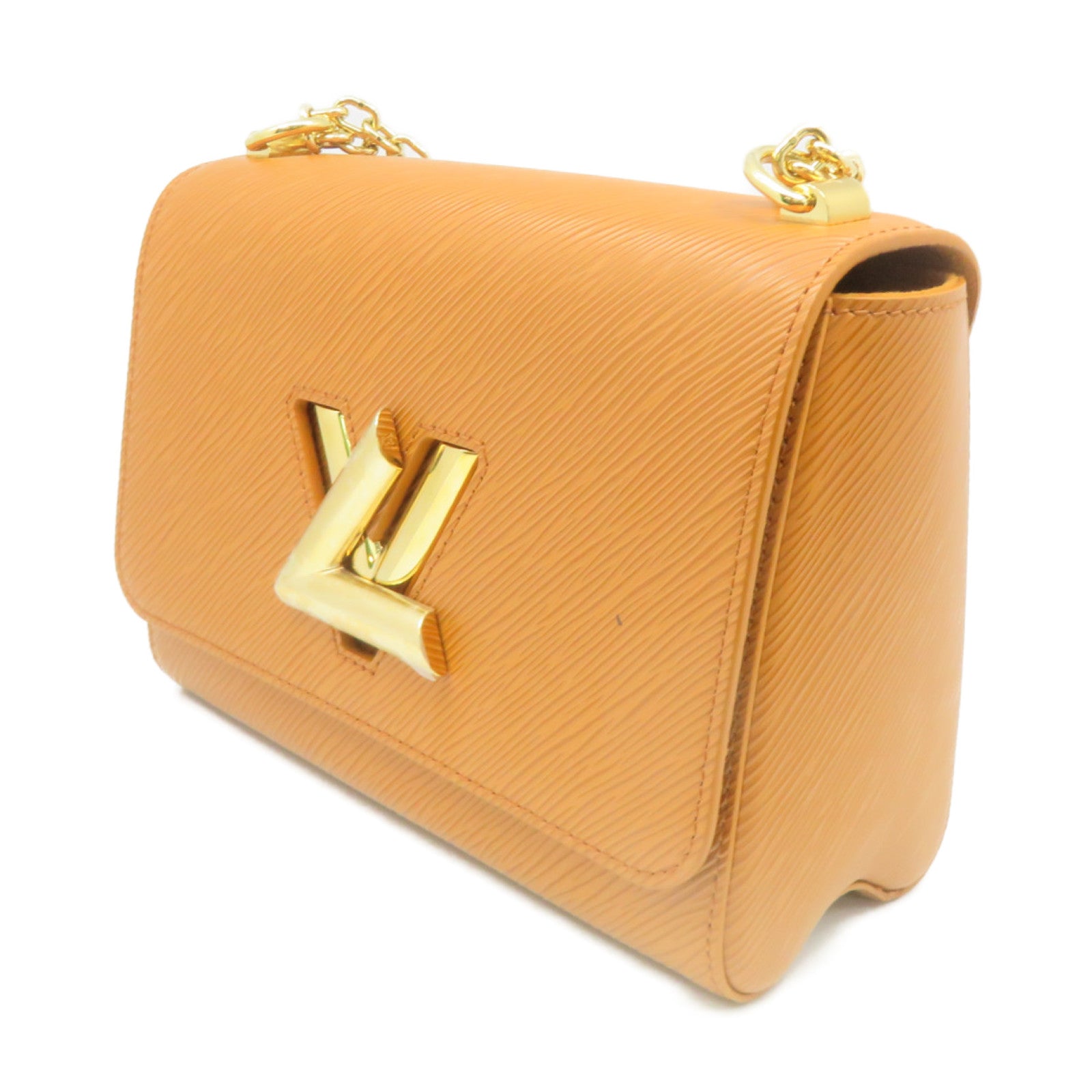 LOUIS VUITTON 【激減優惠】Epi Twist MM Shoulder Bag金扣鏈帶肩背袋黃色