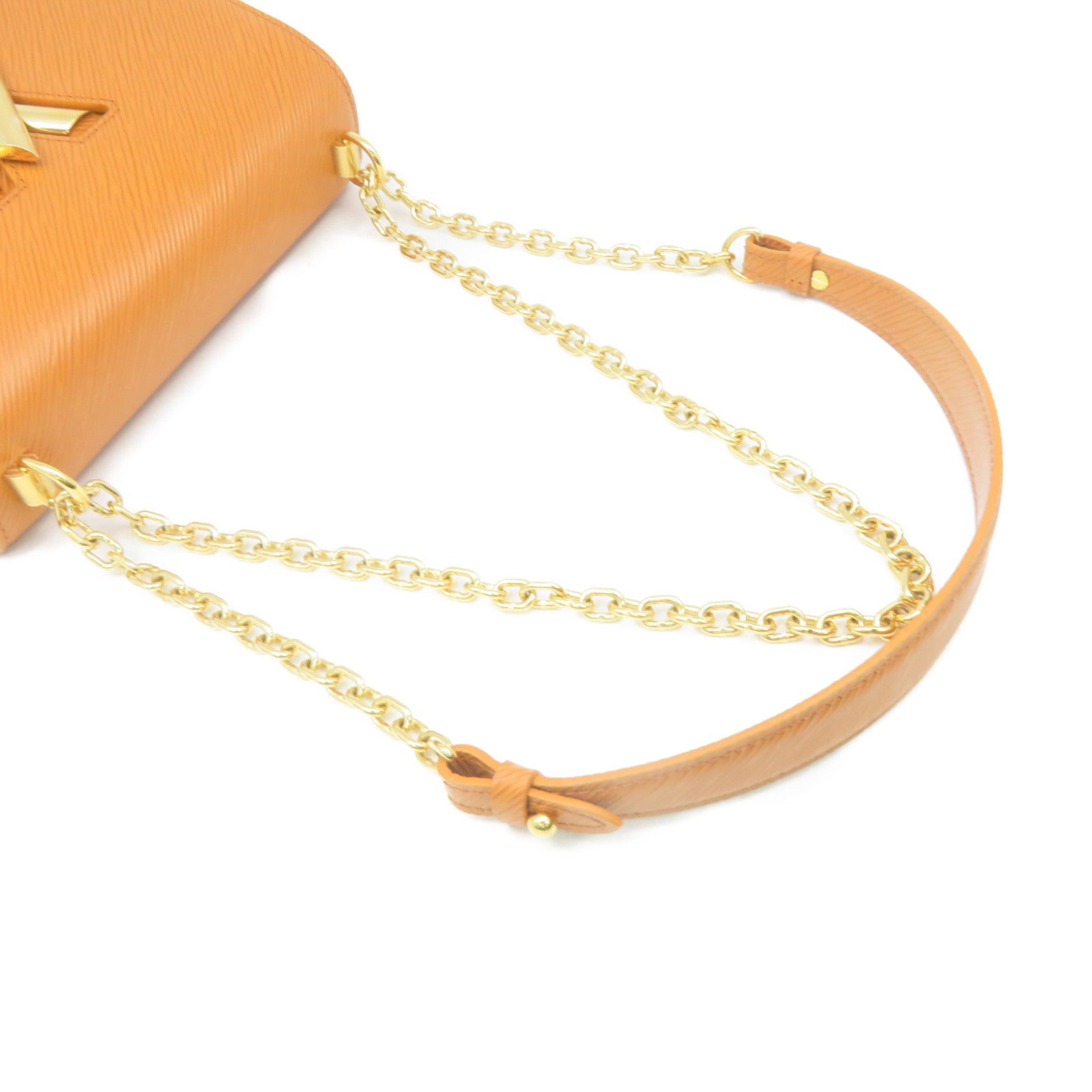 LOUIS VUITTON 【激減優惠】Epi Twist MM Shoulder Bag金扣鏈帶肩背袋黃色