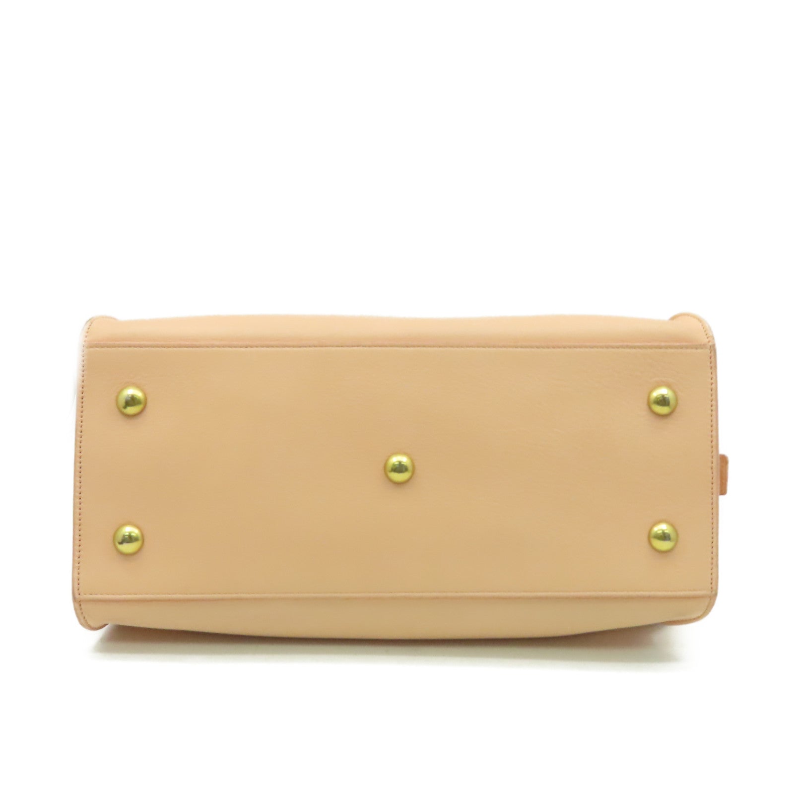 SAINT LAURENT 牛皮皮革2Way Shoulder Bag金扣手挽肩背兩用袋米色
