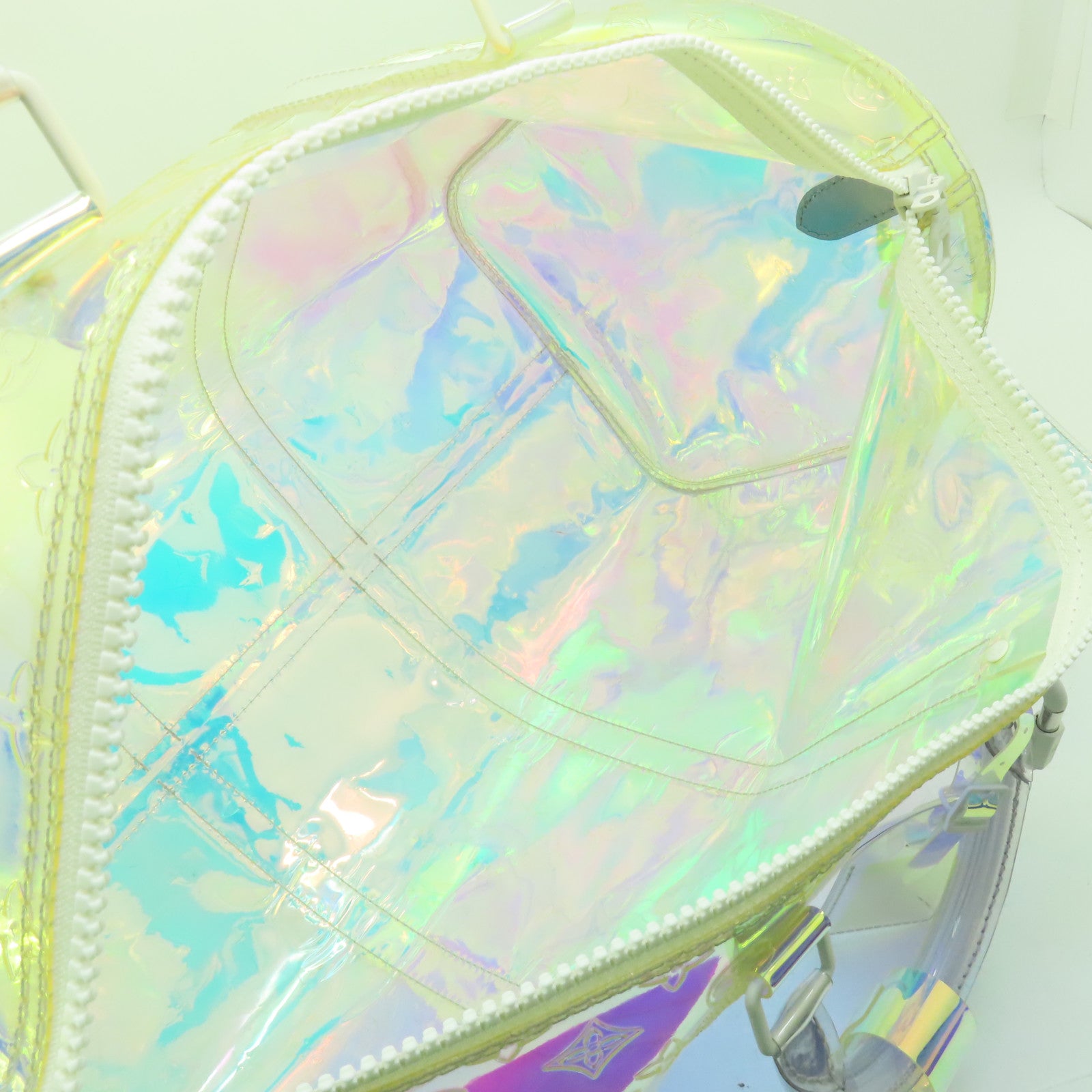LOUIS VUITTON 【激減優惠】Monogram Prism Keepall 50 Bandouliere金扣波士頓包虹彩色