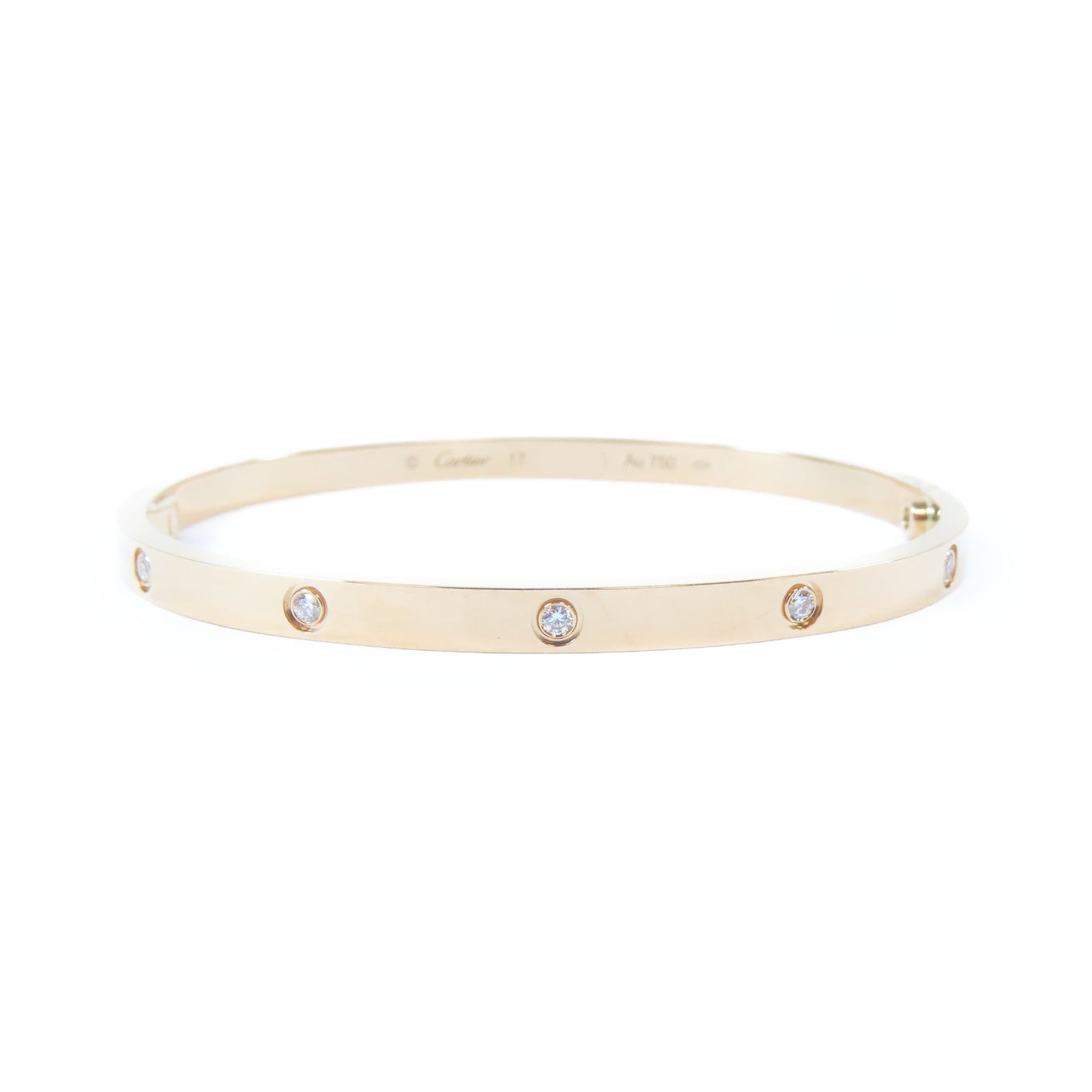 CARTIER 18K玫瑰金Love Bracelet手鐲Cartier#17/#16cm