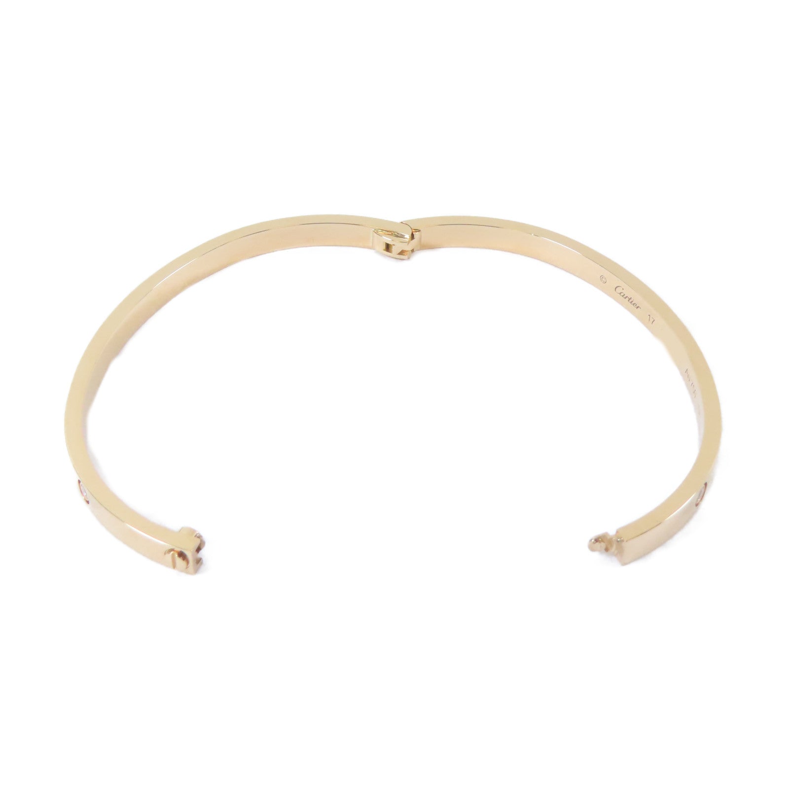CARTIER 18K玫瑰金Love Bracelet手鐲Cartier#17/#16cm