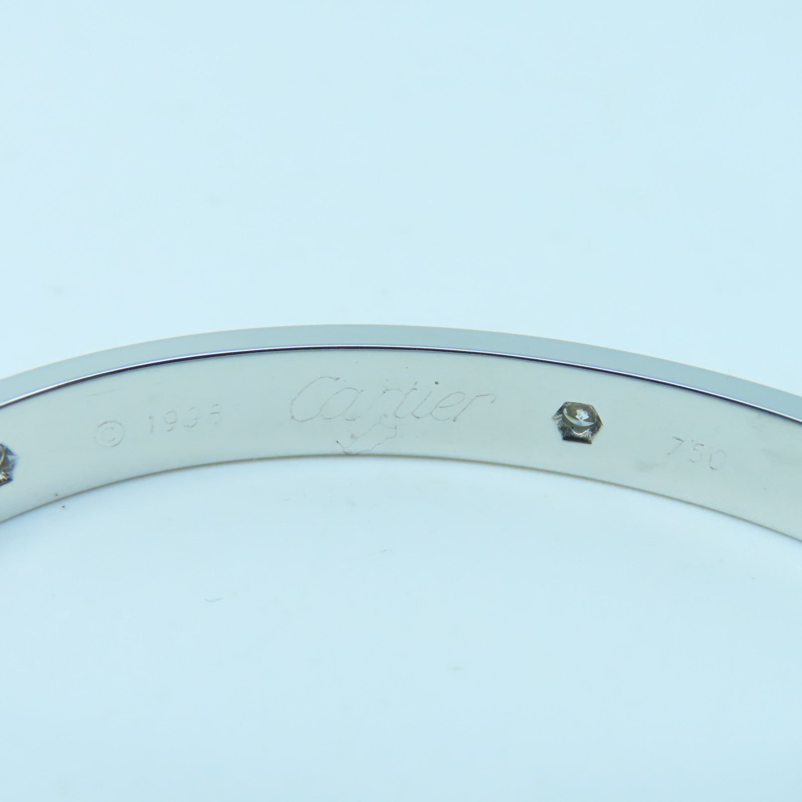 CARTIER 18K白金Love Bracelet 6 Diamonds钻石手镯#16